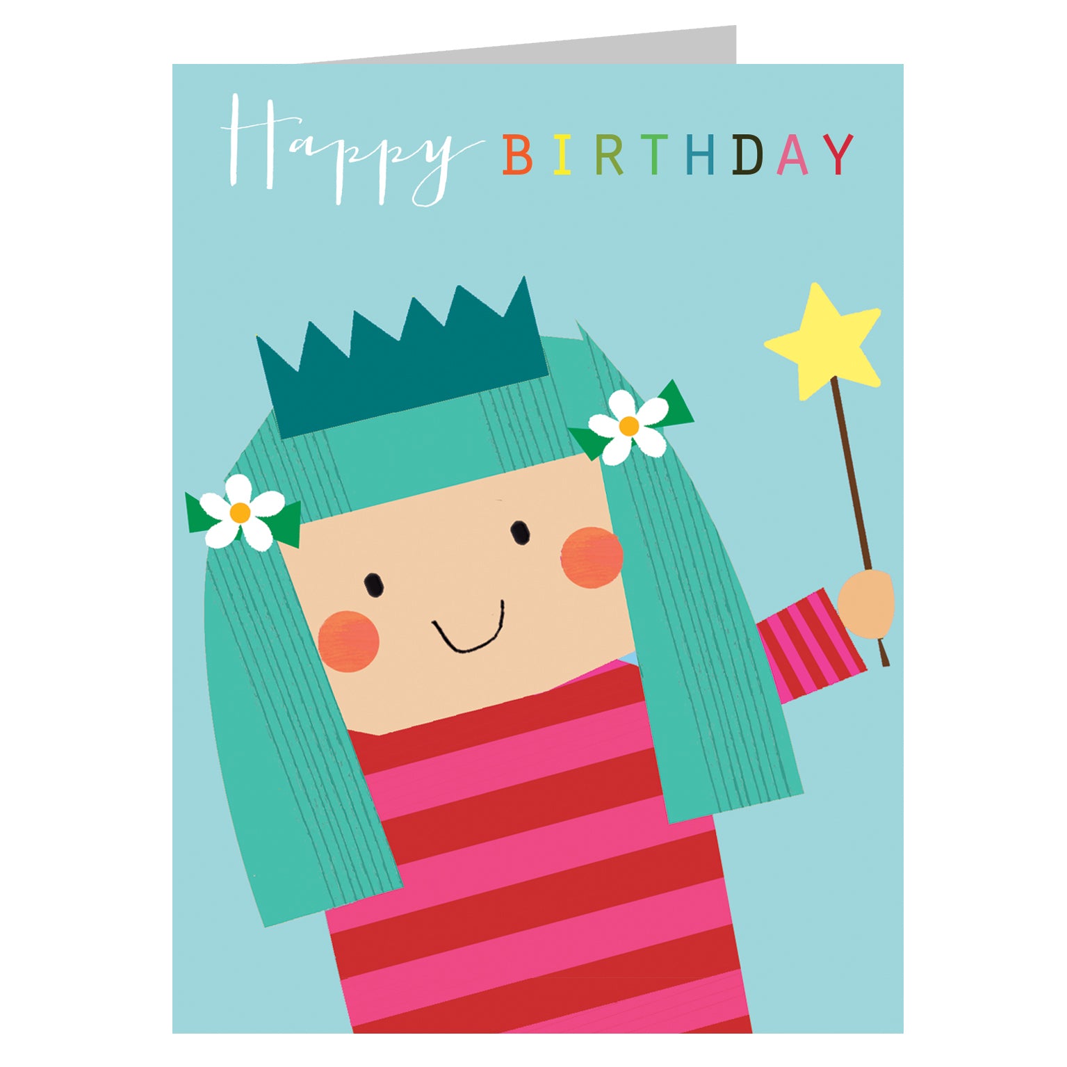 mini blue birthday girl card