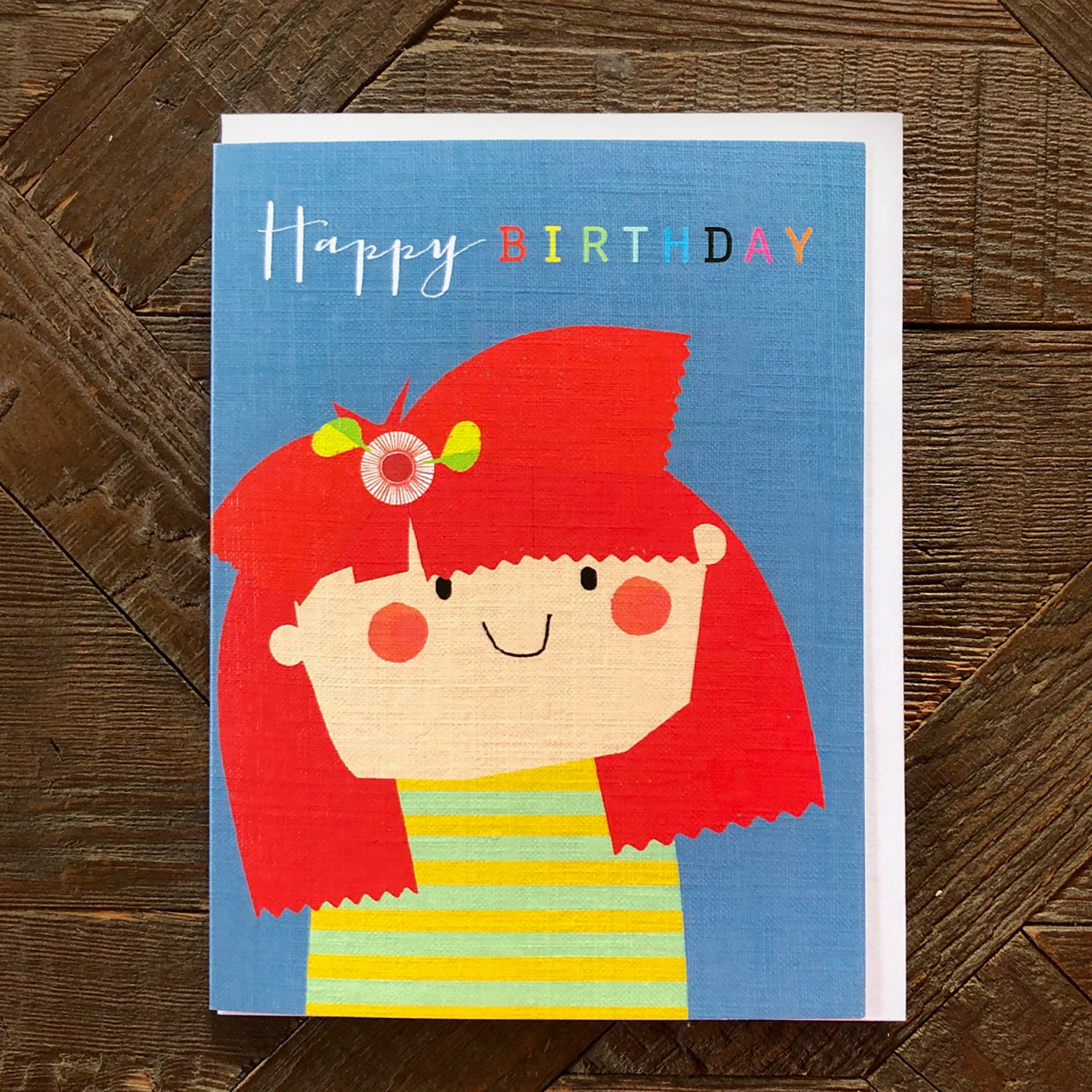 mini flower girl birthday card