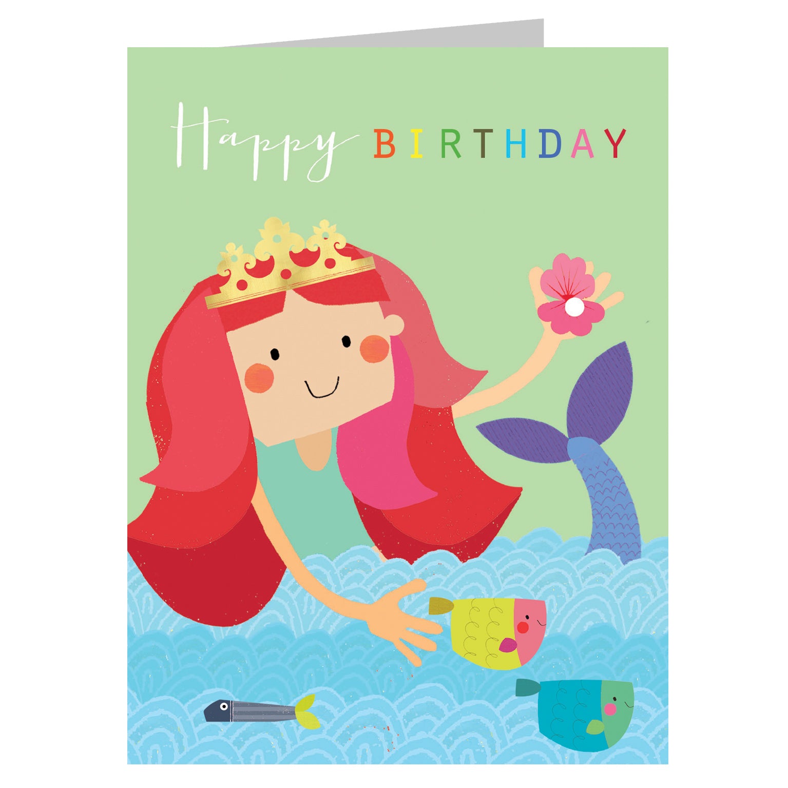 mini mermaid birthday card