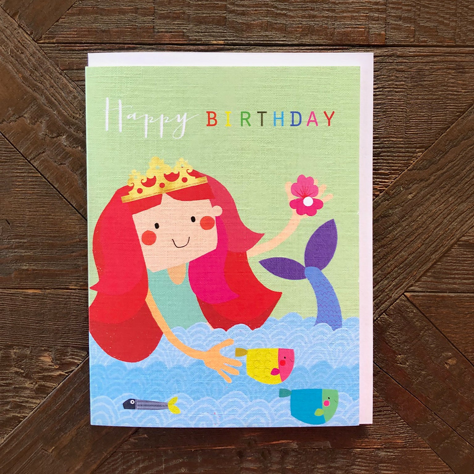 mini mermaid birthday card