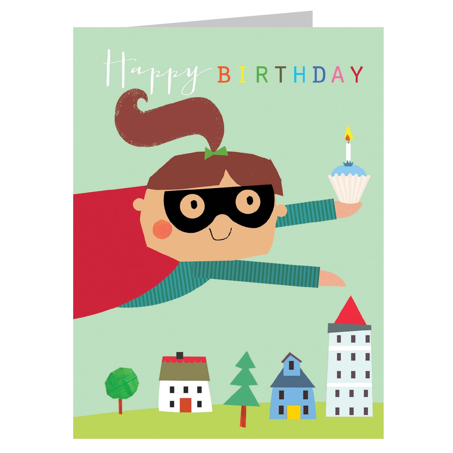 mini superhero hero girly birthday card