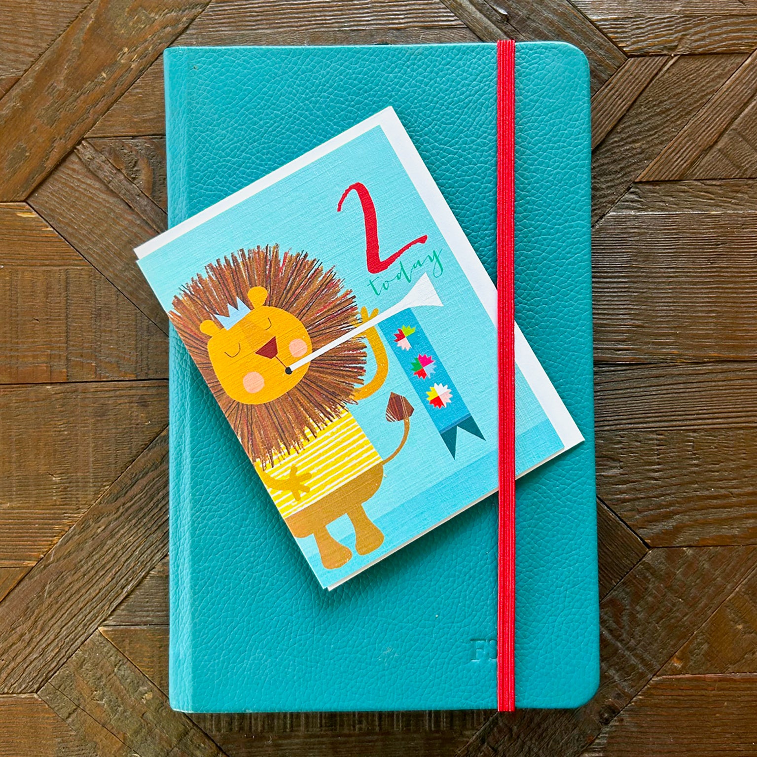 mini lion 2nd birthday card