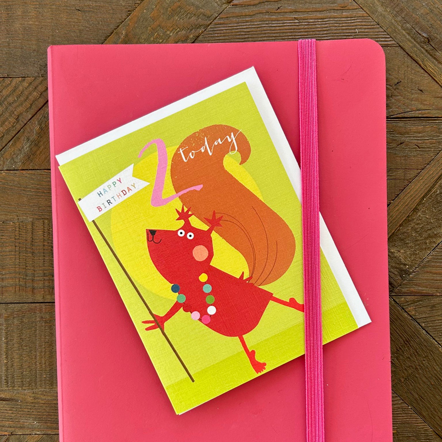 mini squirrel 2nd birthday card