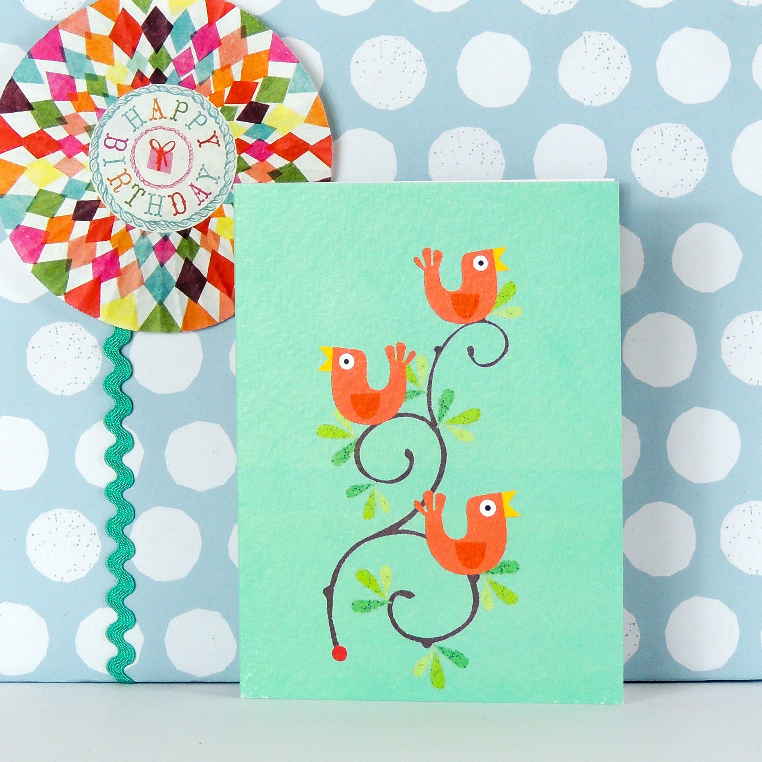 mini singing birds card