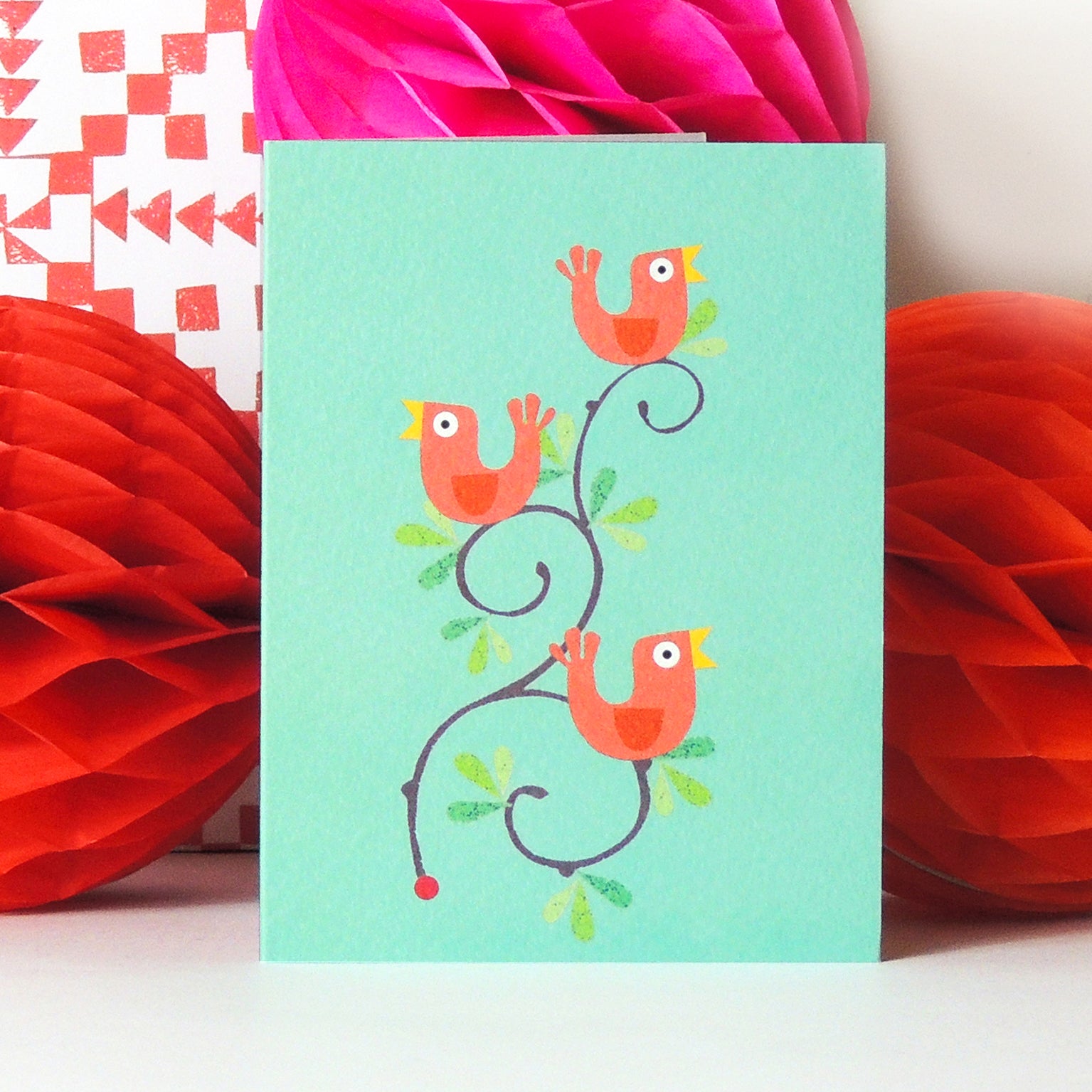 mini singing birds card