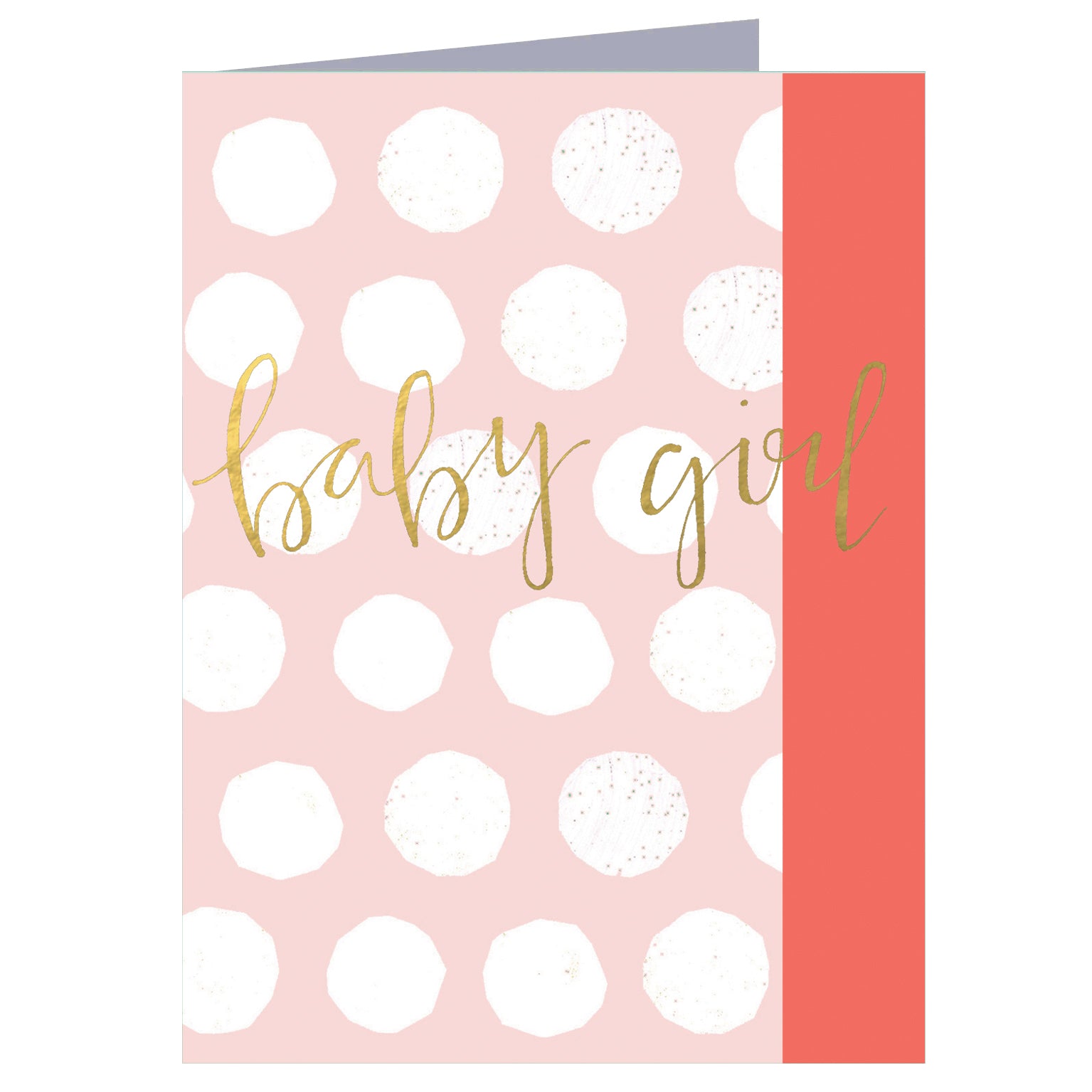 mini gold foiled baby girl card