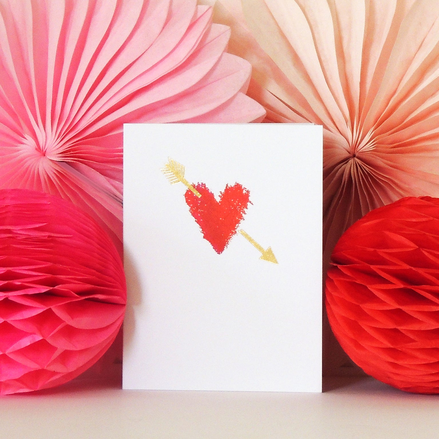 TW10 mini gold foiled heart card