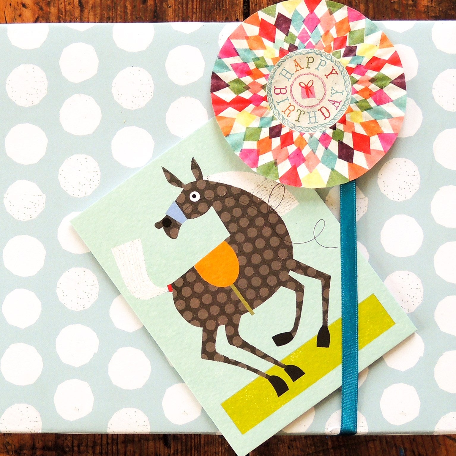 TW11 mini spotty horse card