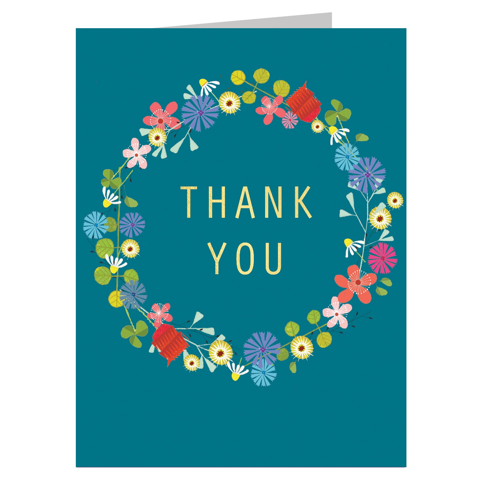 TW12 mini gold foiled thank you card