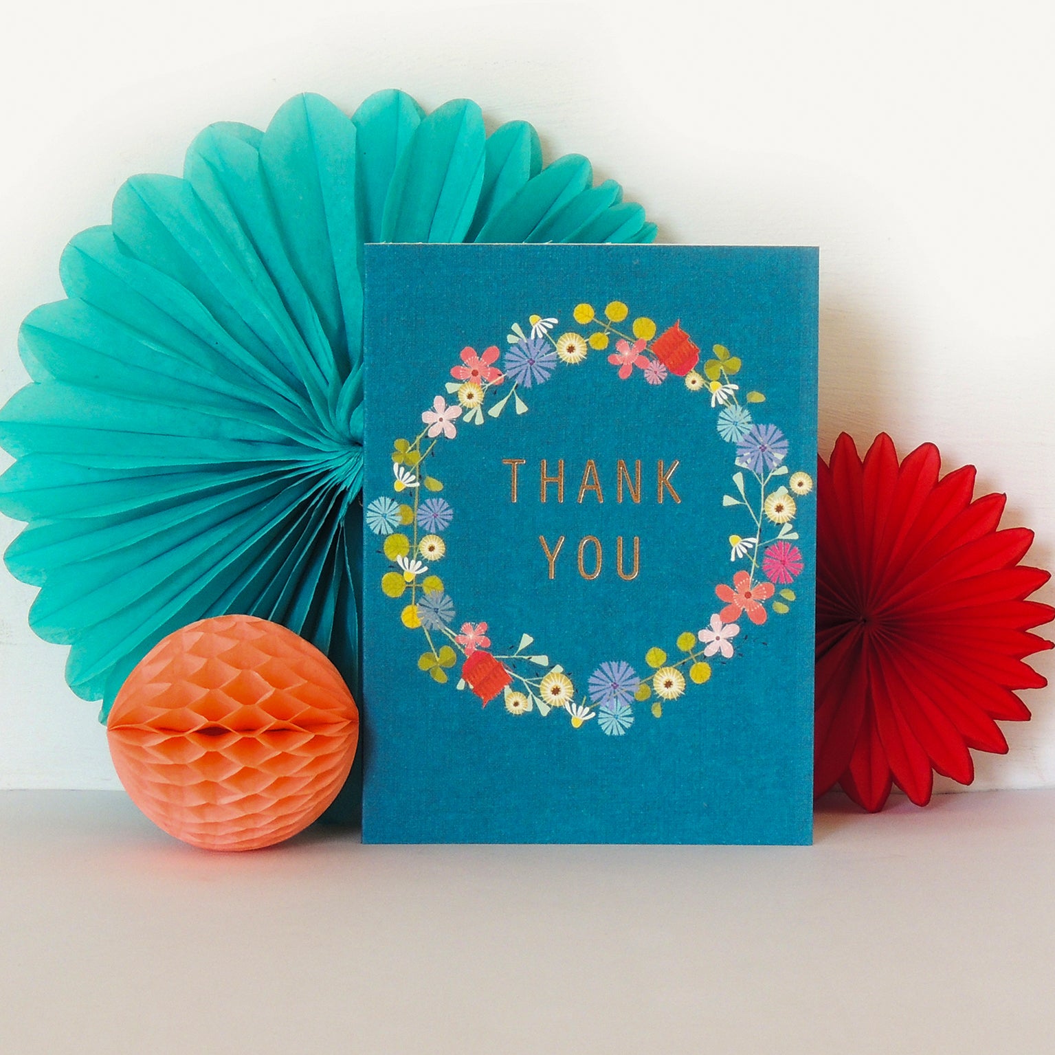 TW12 mini gold foiled thank you card