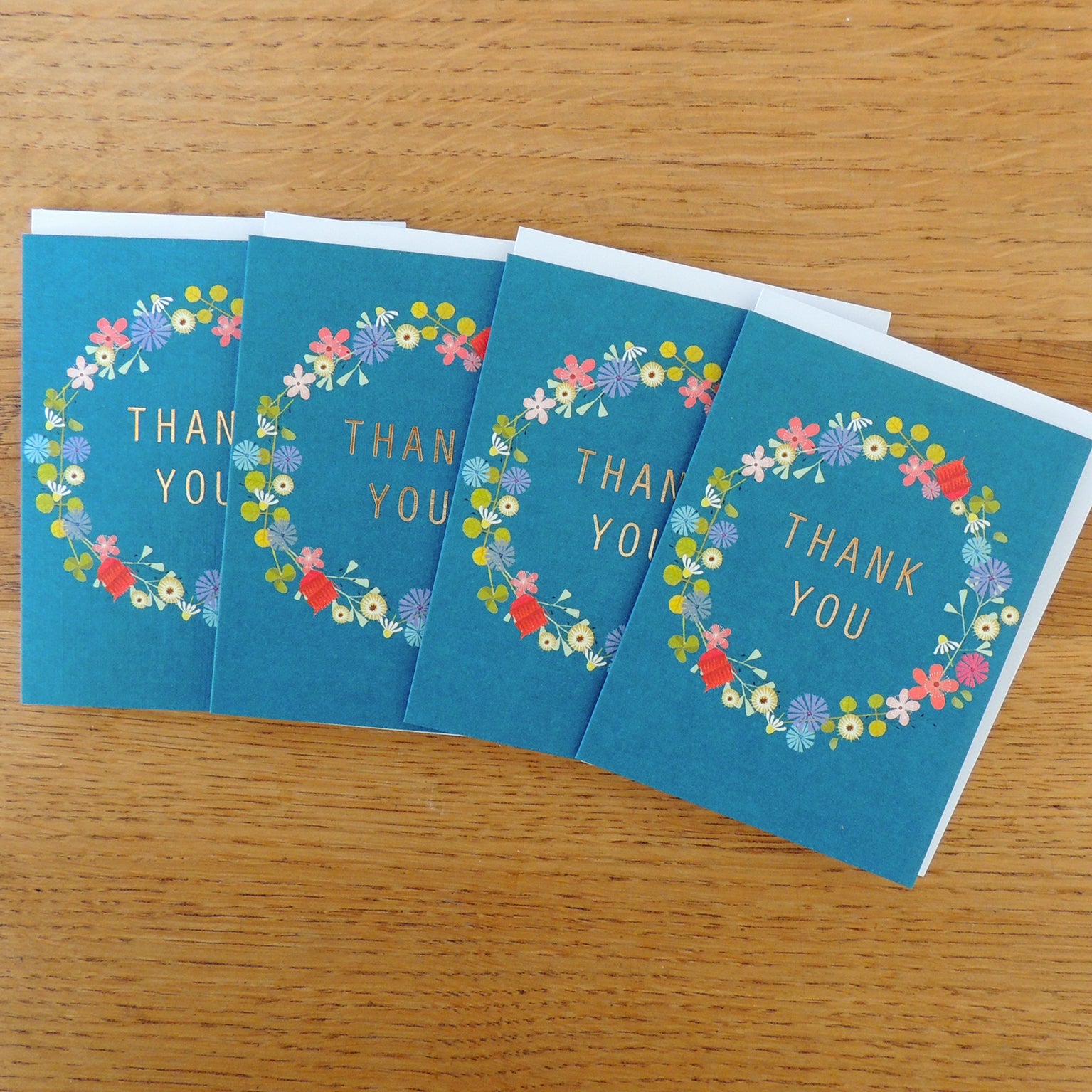 TW12 mini gold foiled thank you card