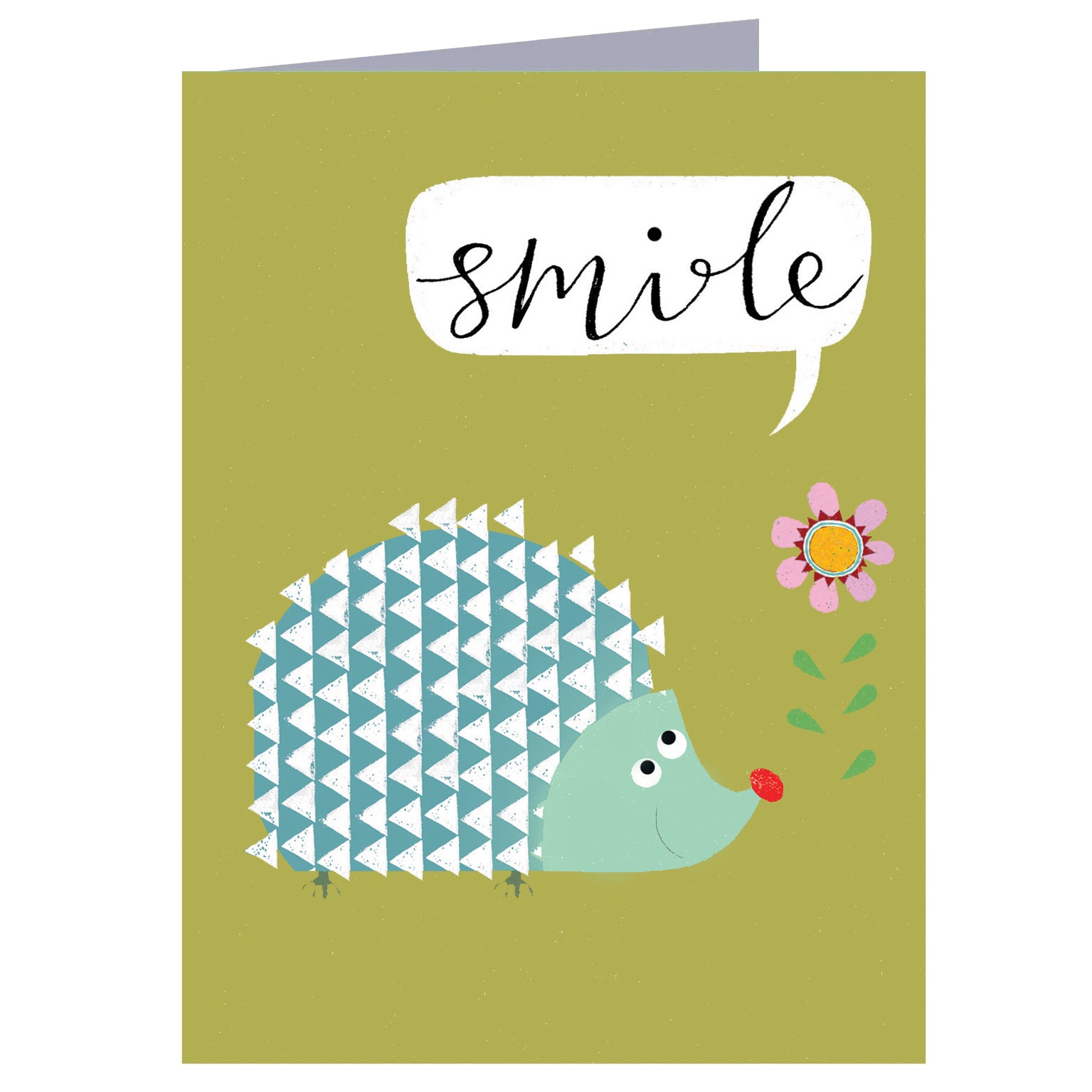 TW16 mini smiley hedgehog card