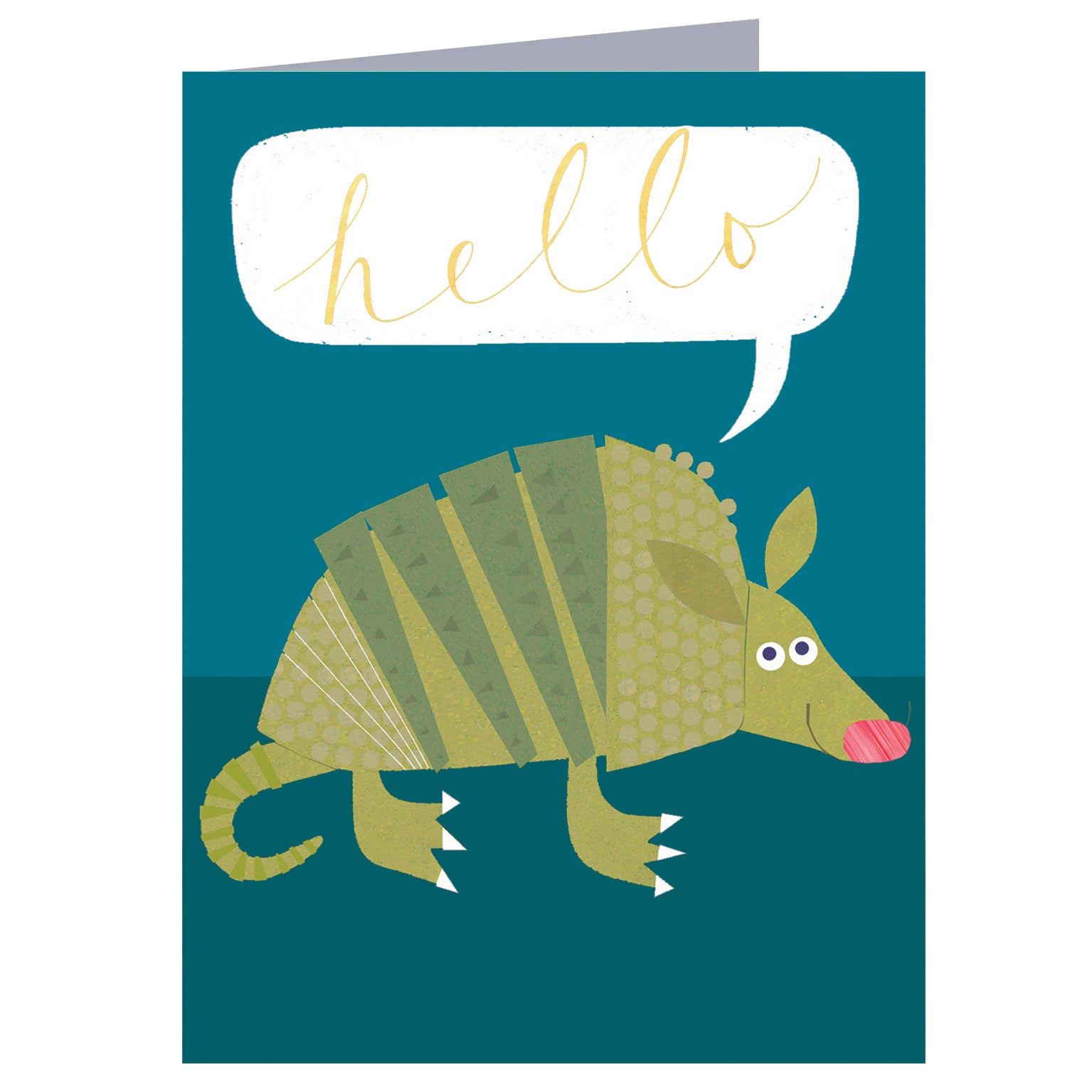 TW28 mini gold foiled armadillo card