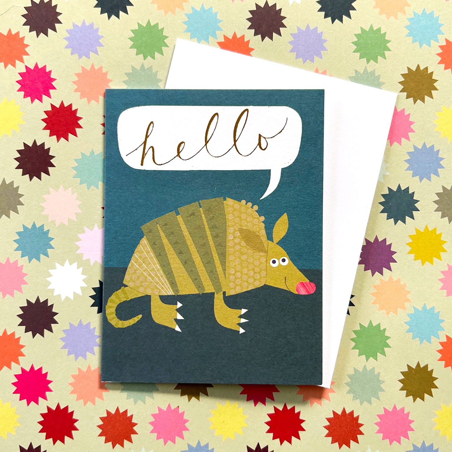 TW28 mini gold foiled armadillo card