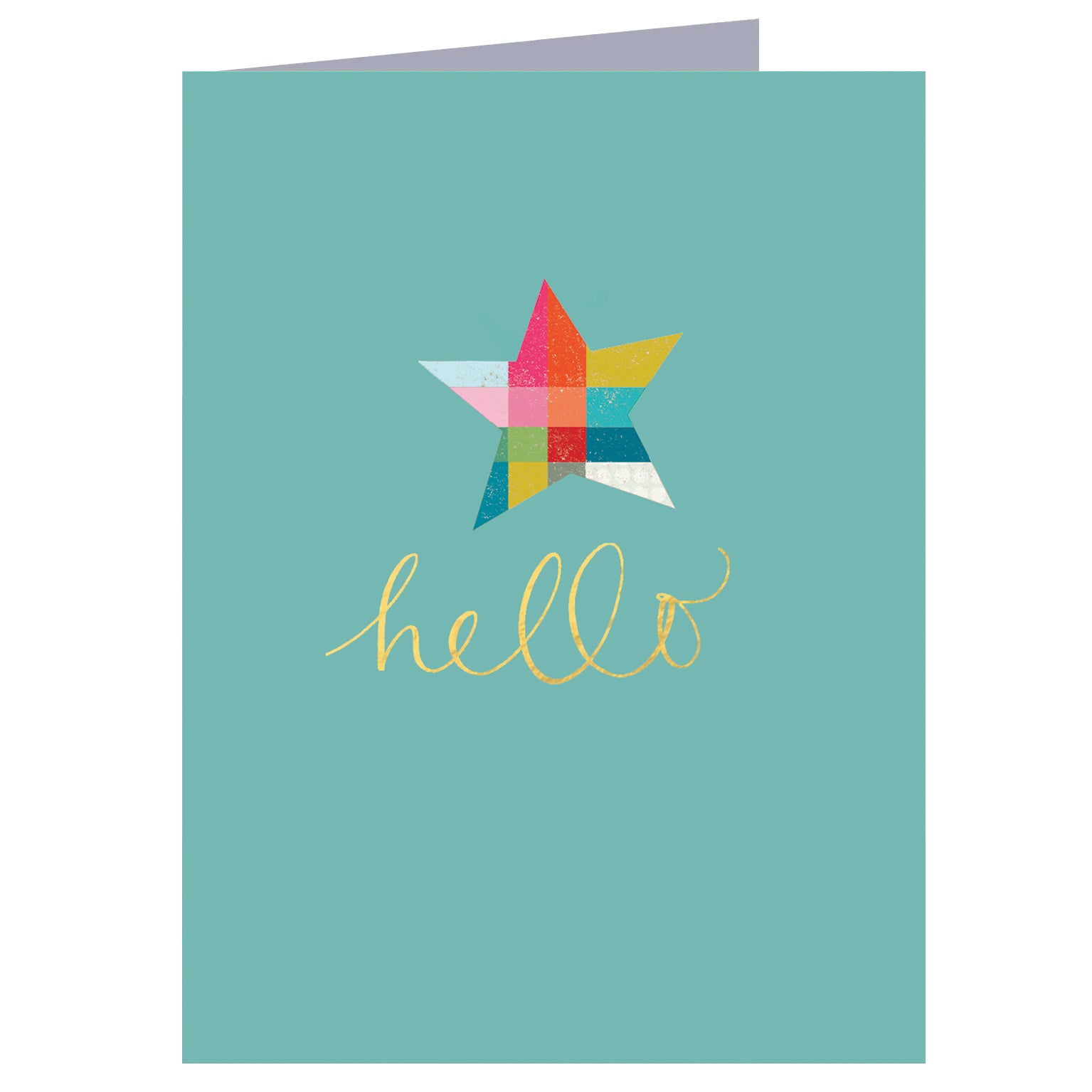 TW35 mini gold foiled hello card