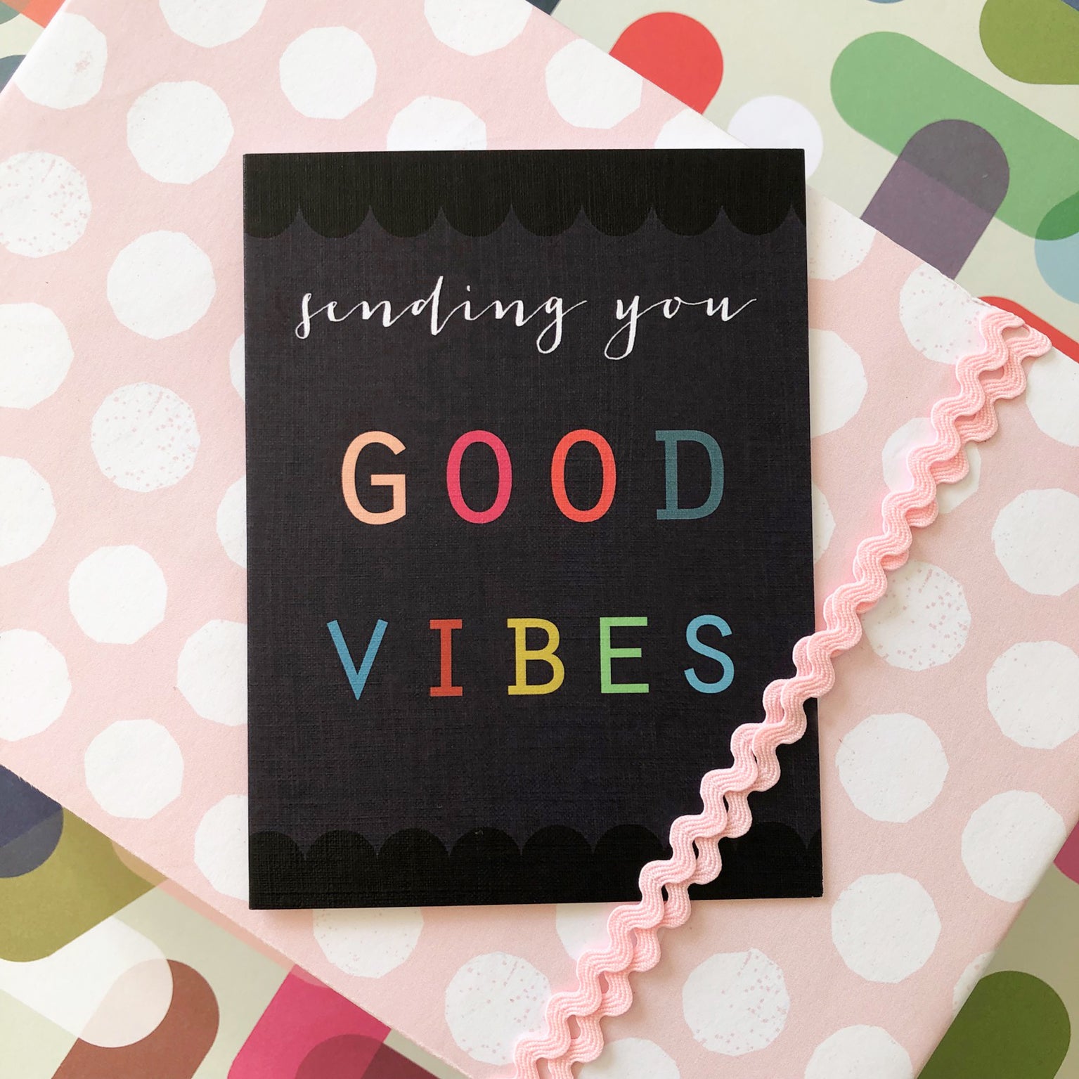 mini good vibes card