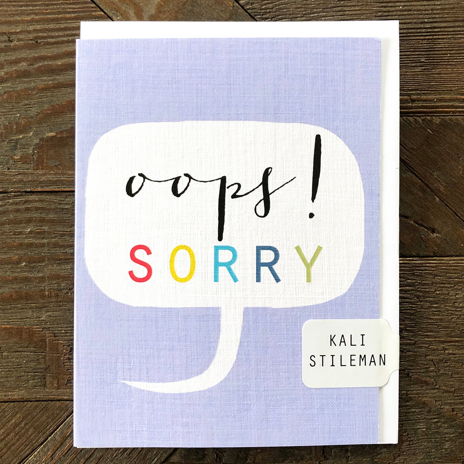 mini sorry greetings card