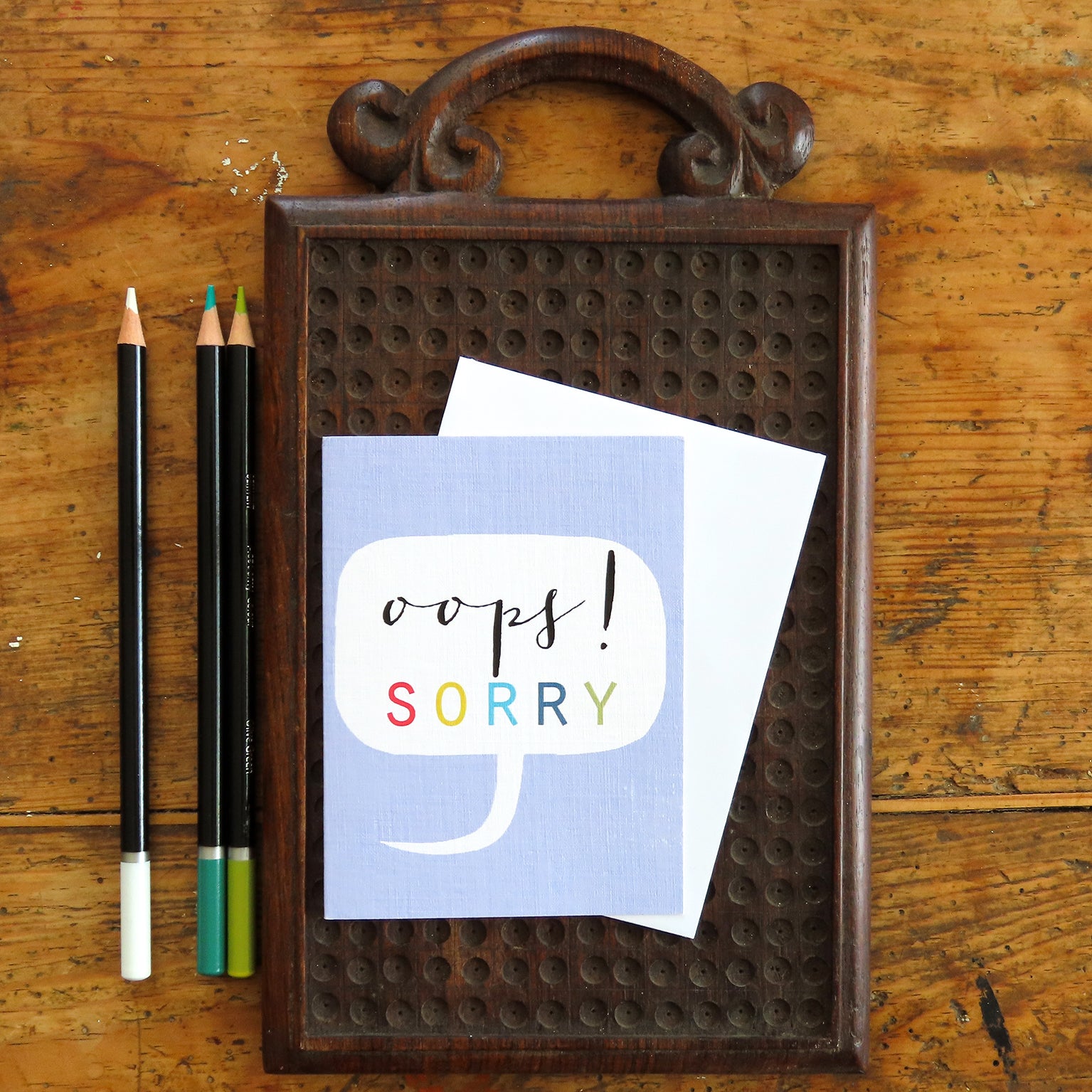 mini sorry greetings card