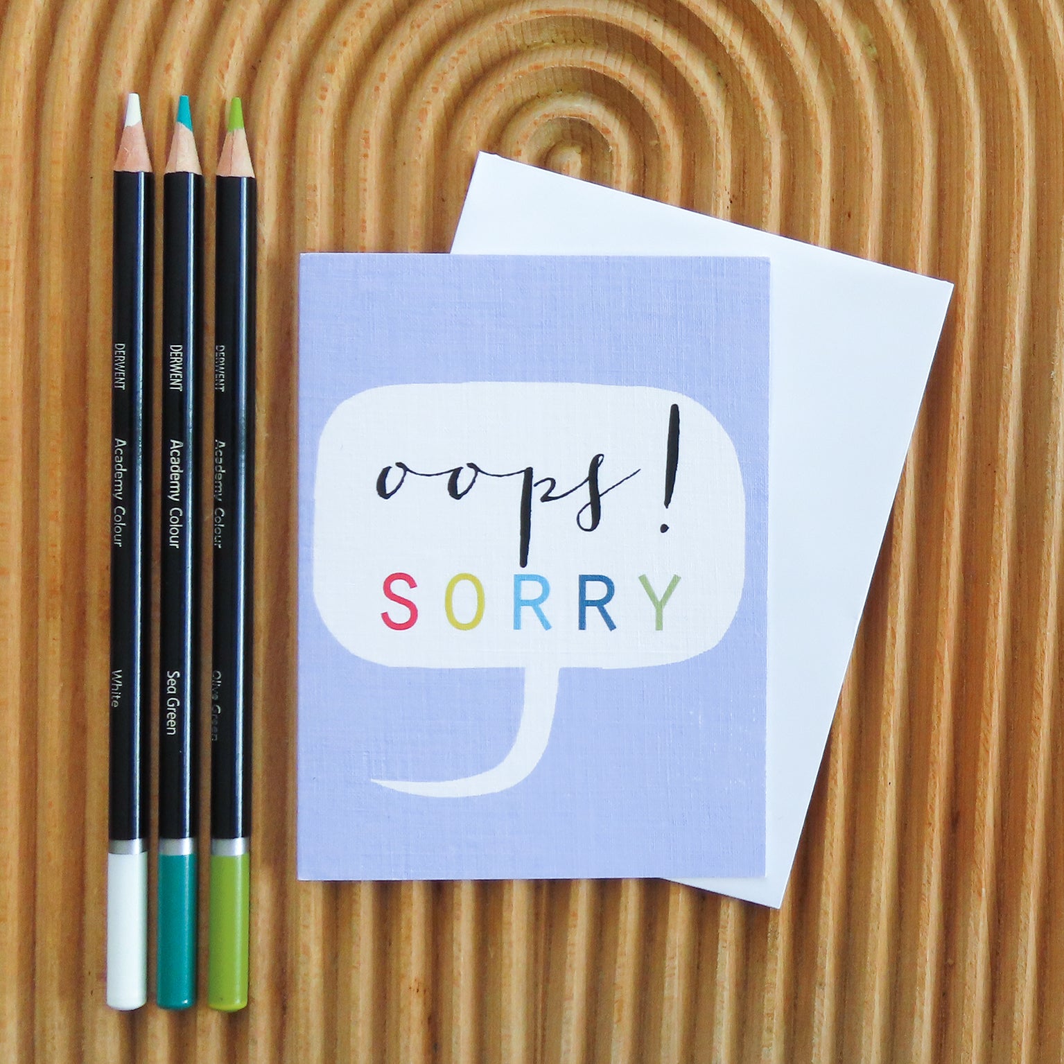 mini sorry greetings card