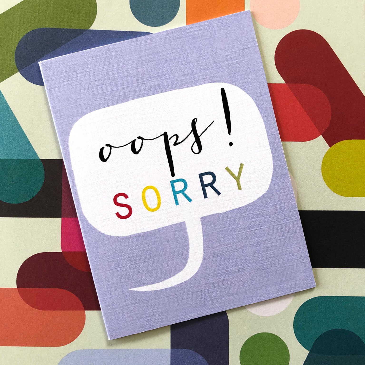 mini sorry greetings card