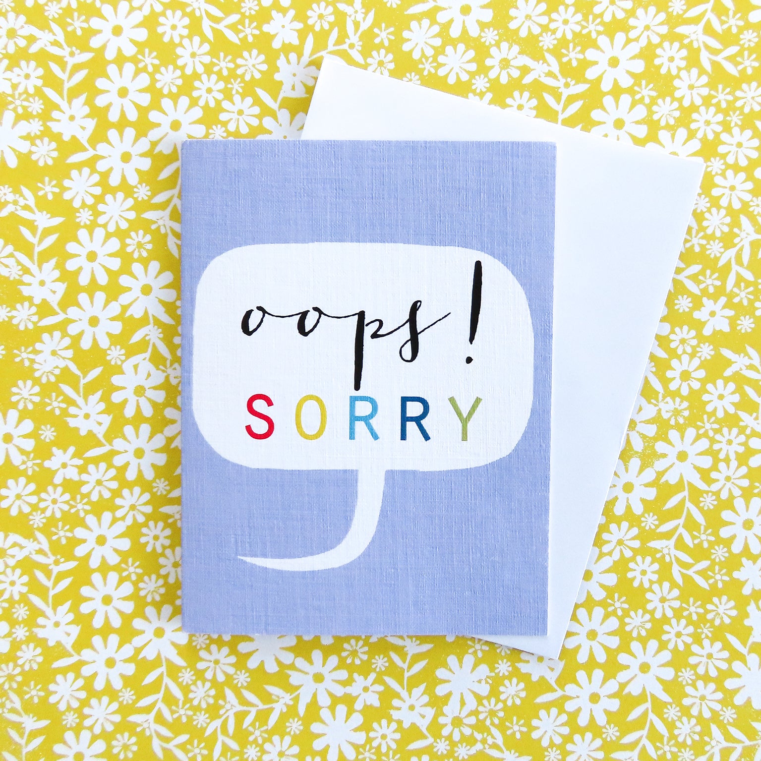 mini sorry greetings card