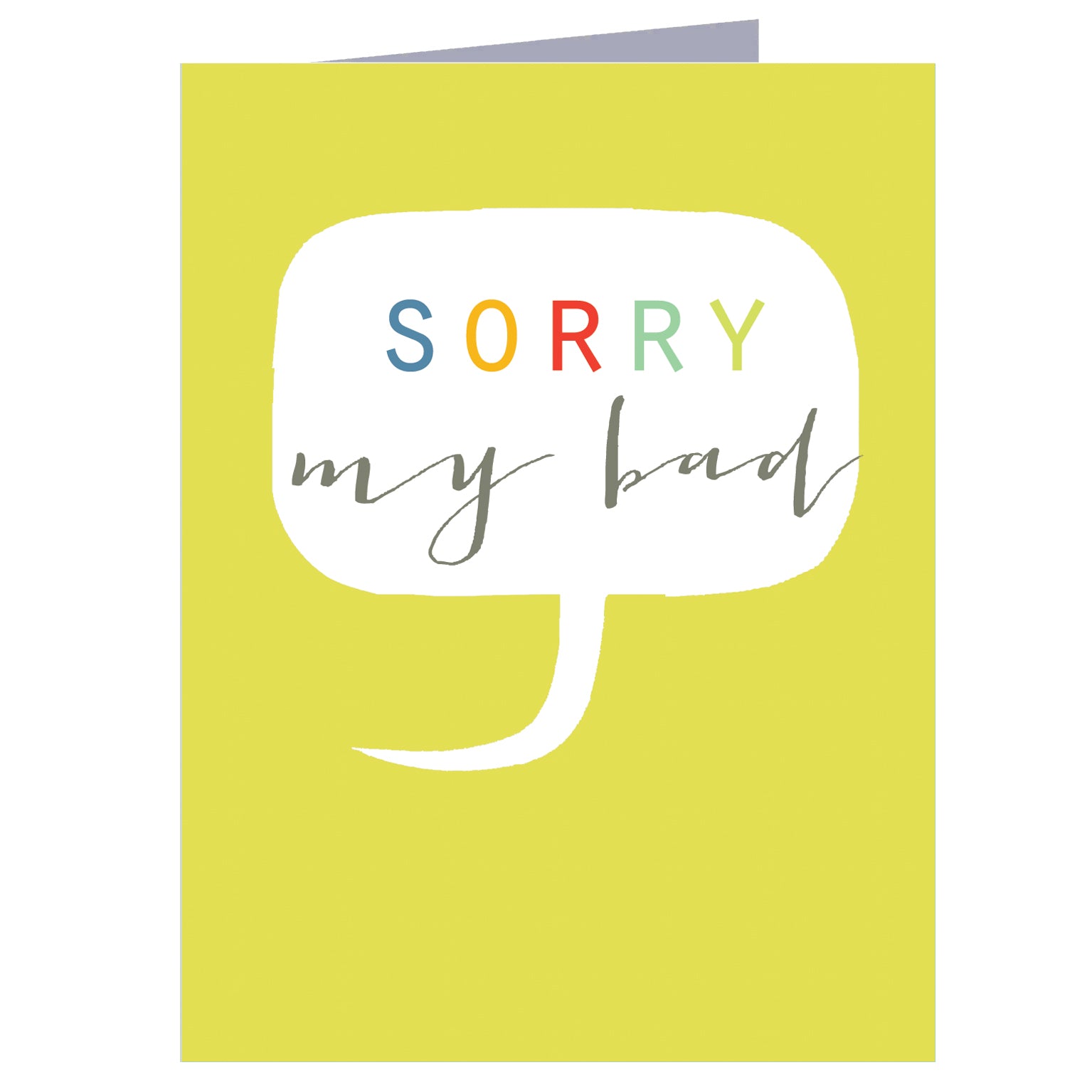 mini sorry greetings card