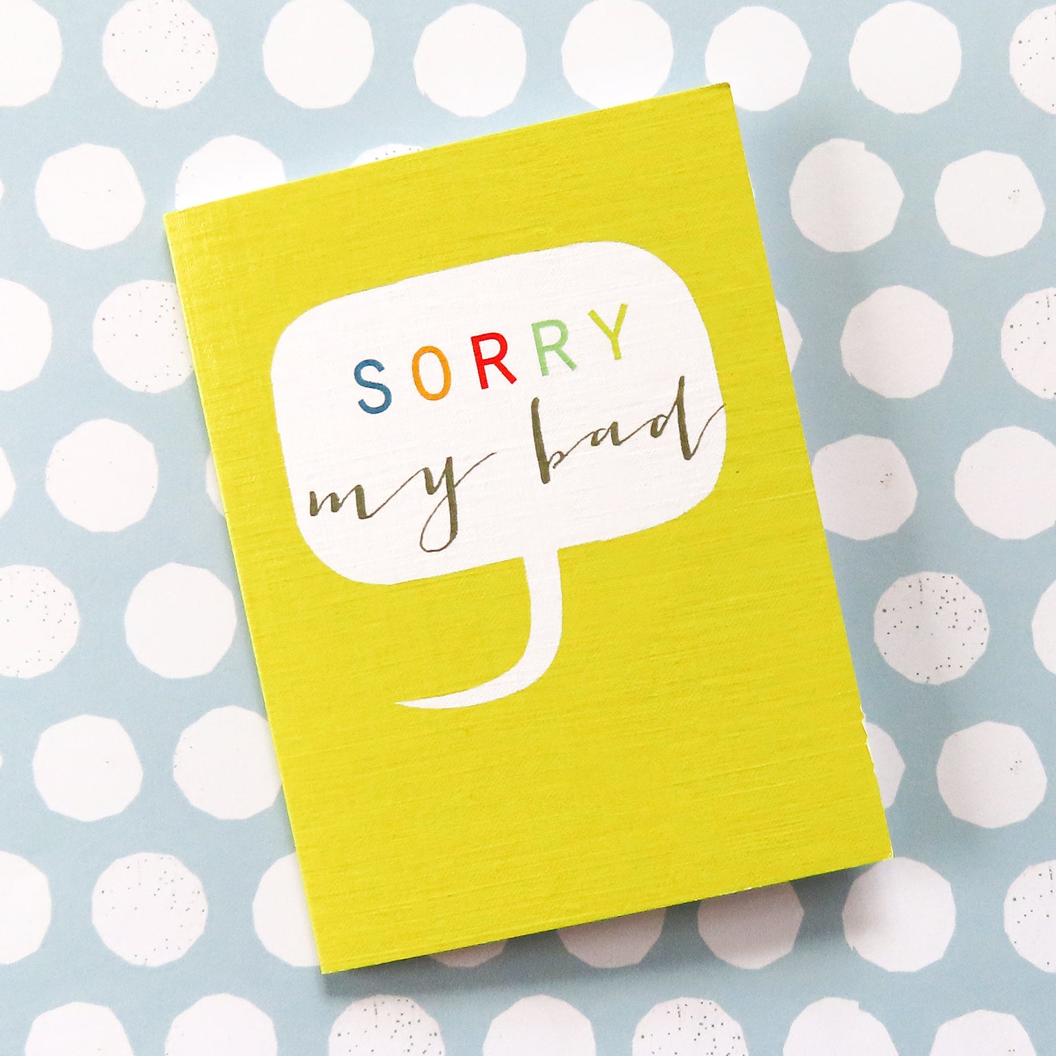 mini sorry greetings card