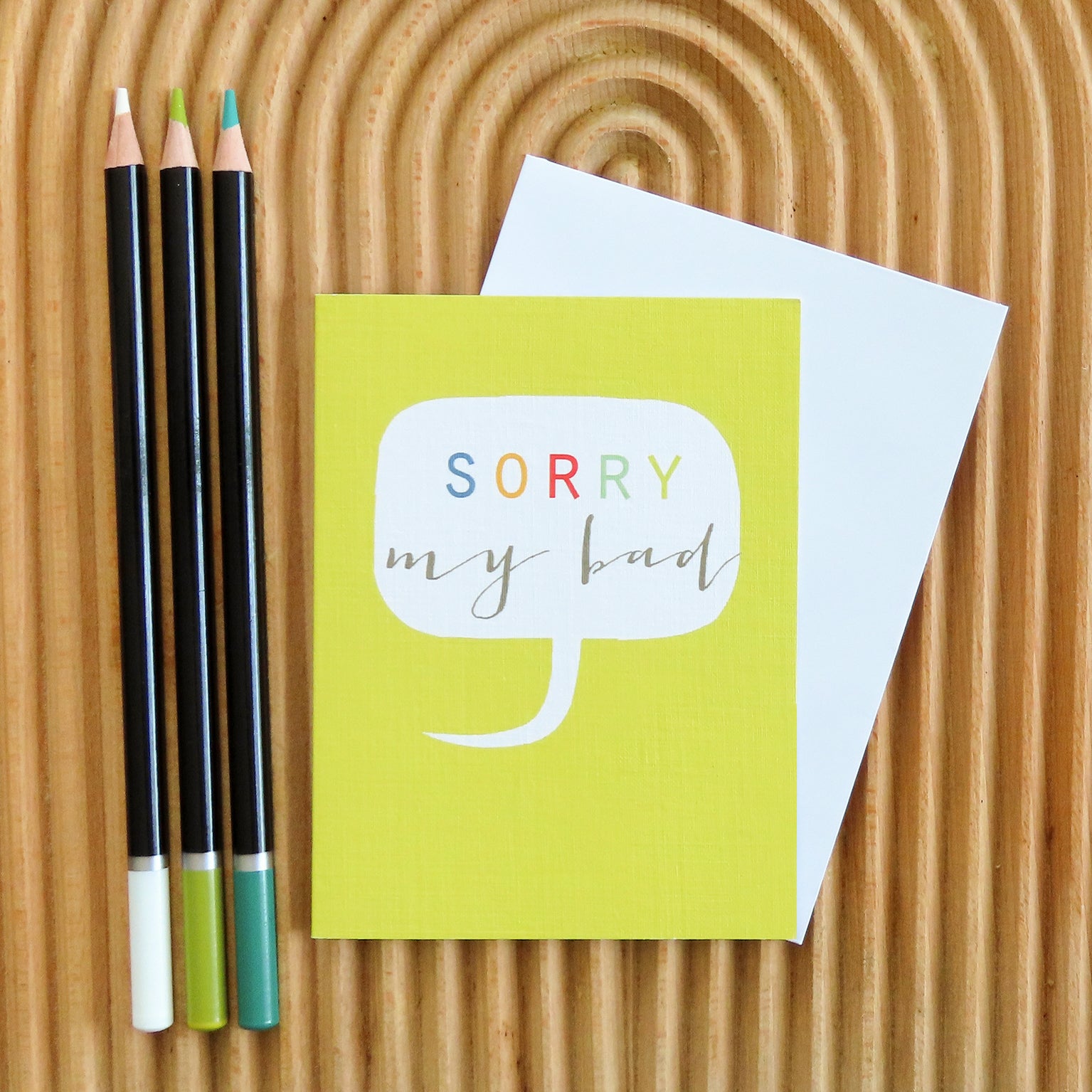 mini sorry greetings card