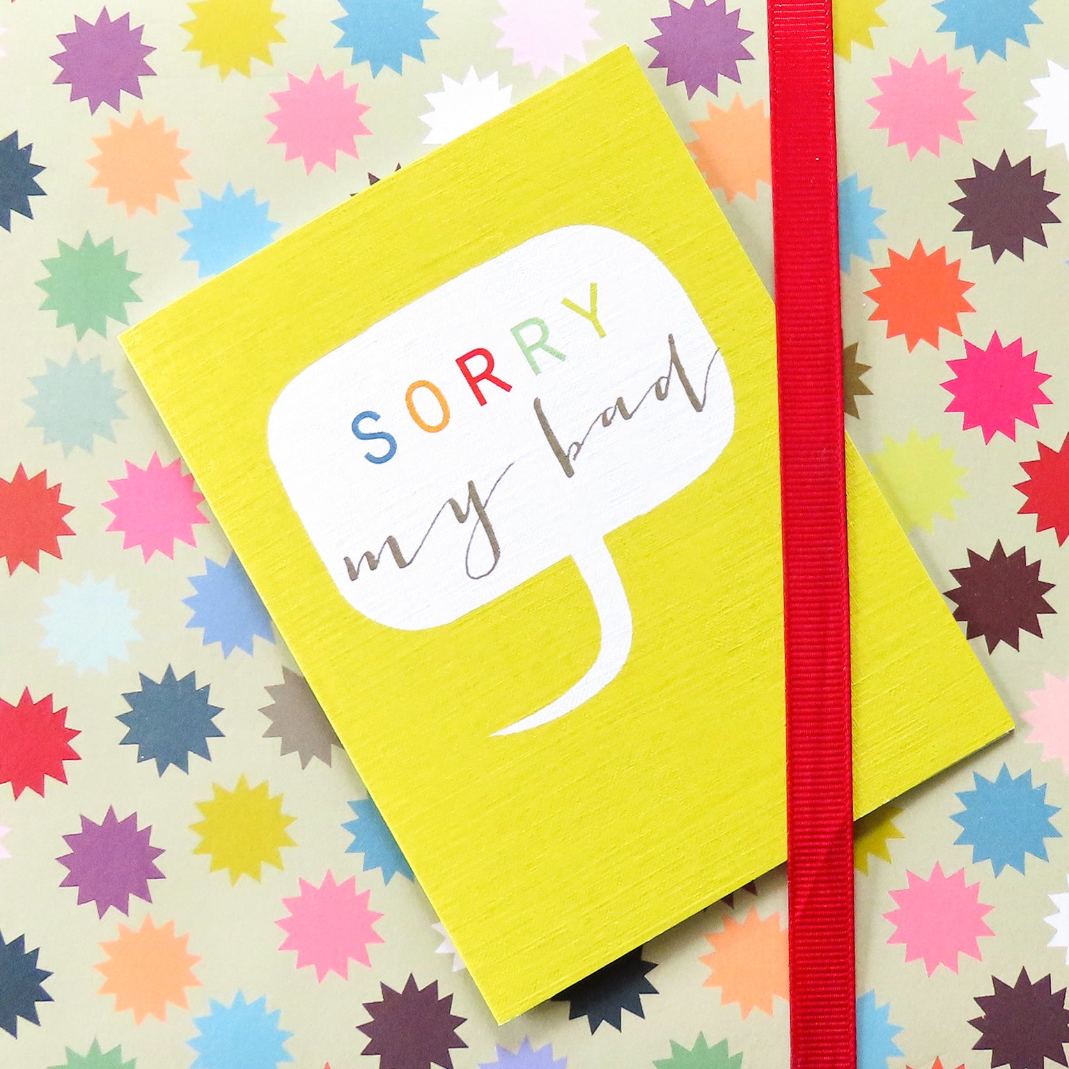 mini sorry greetings card