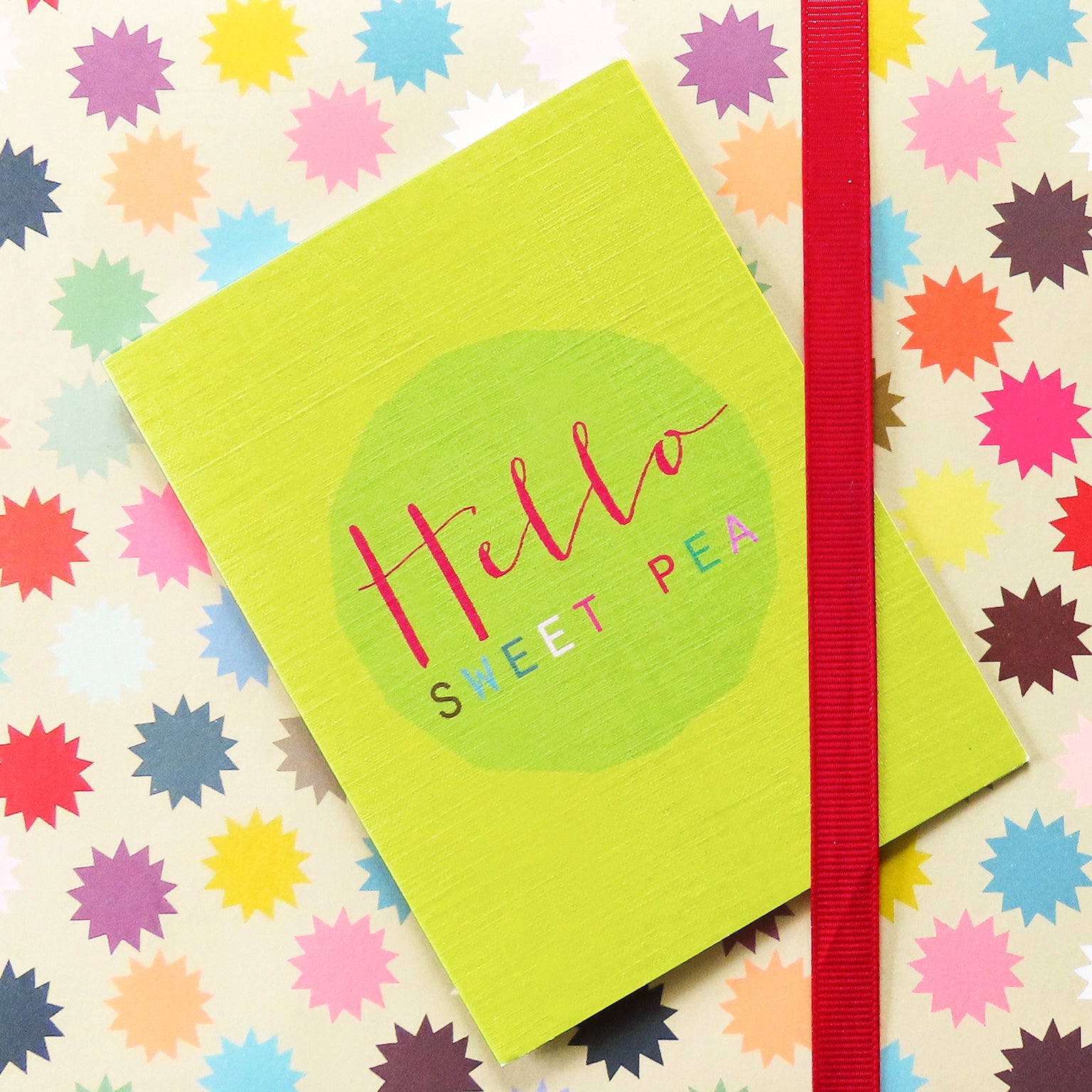 mini sweet pea card