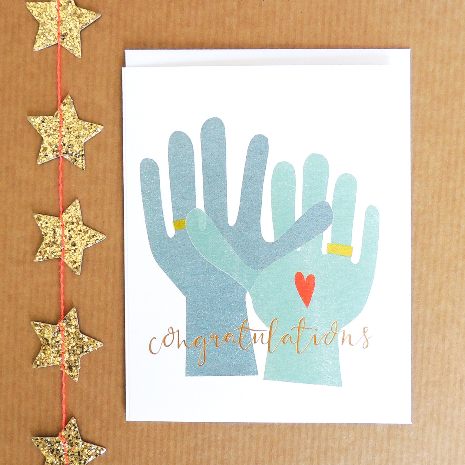 TW41 mini gold foiled congratulations card