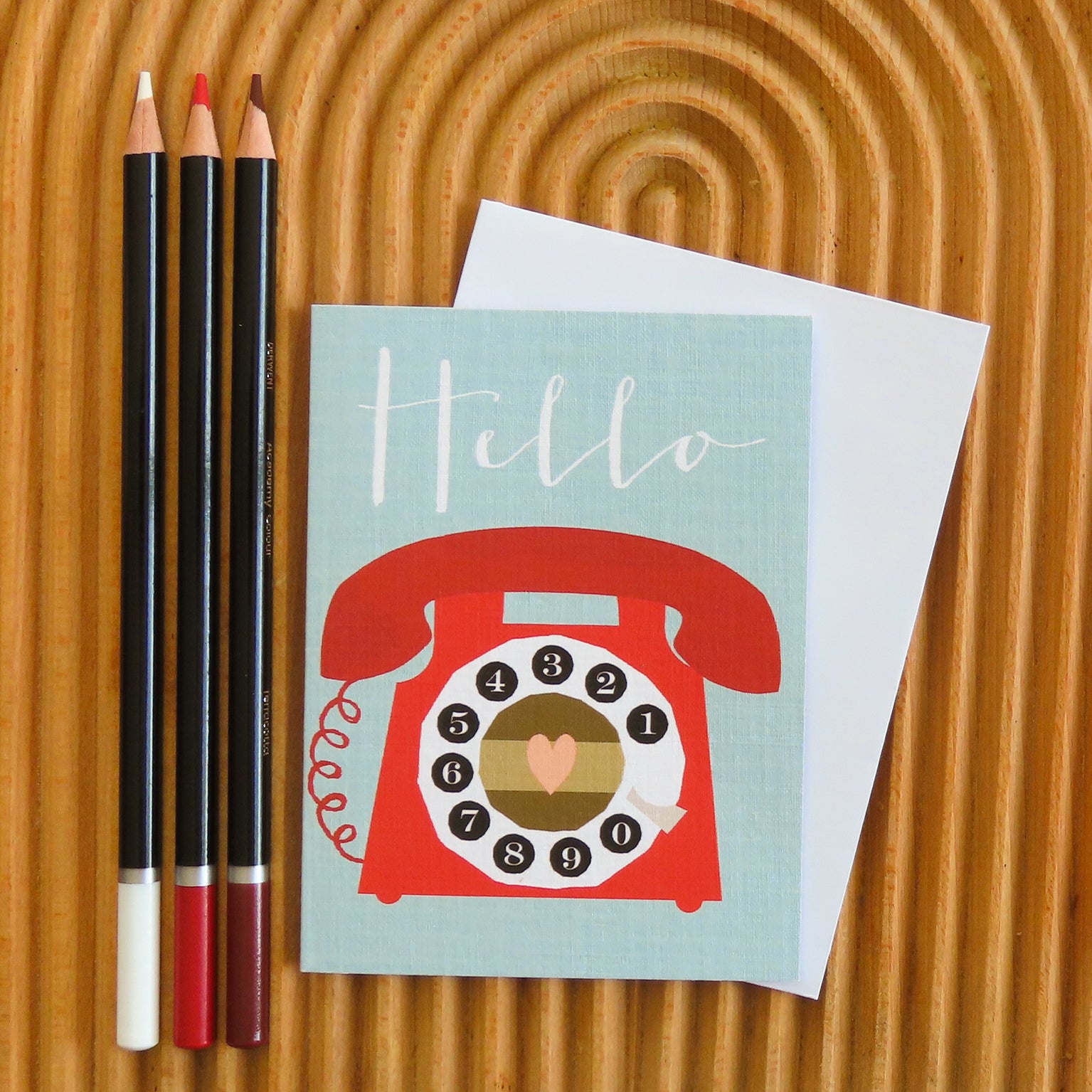 mini hello greetings card