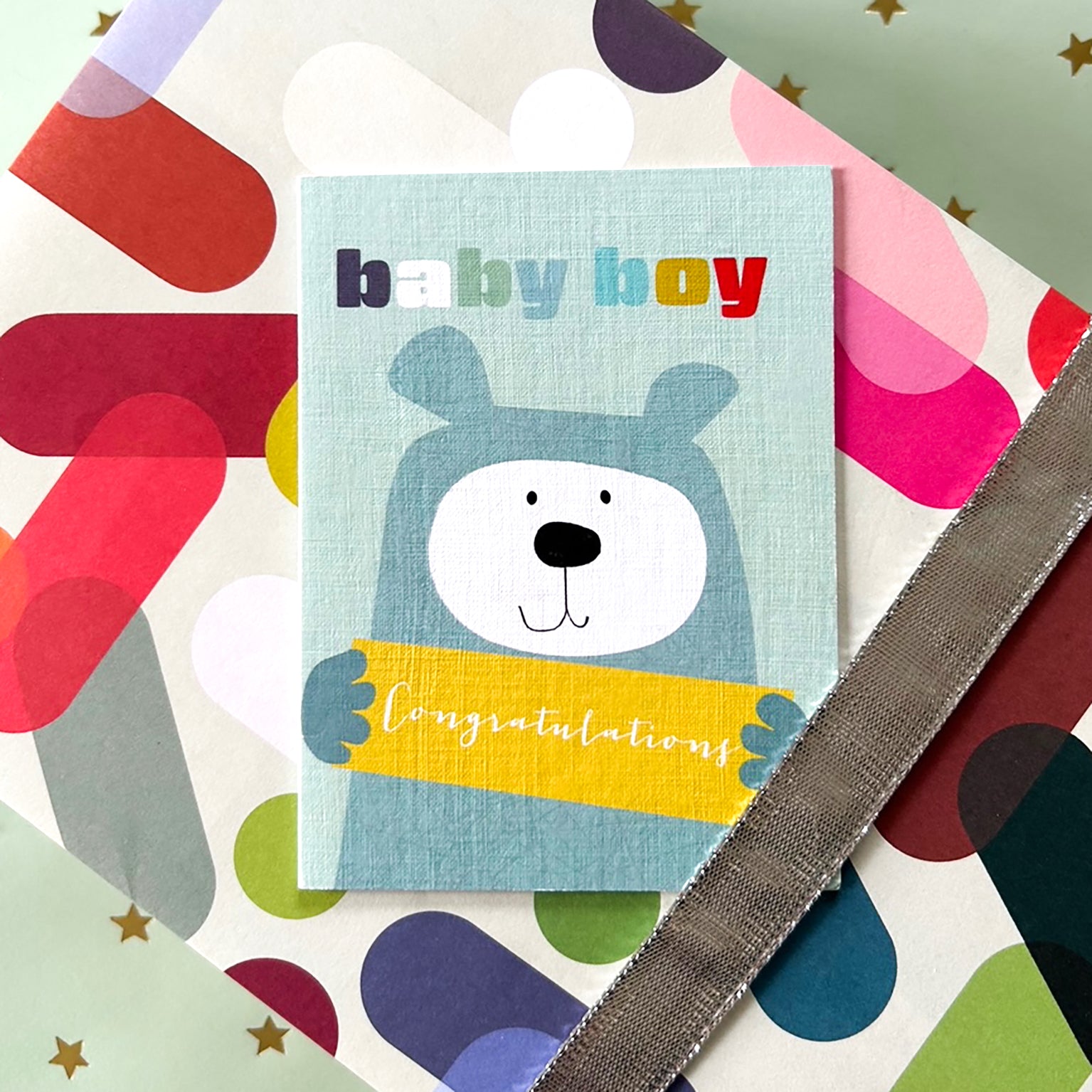 mini baby boy card