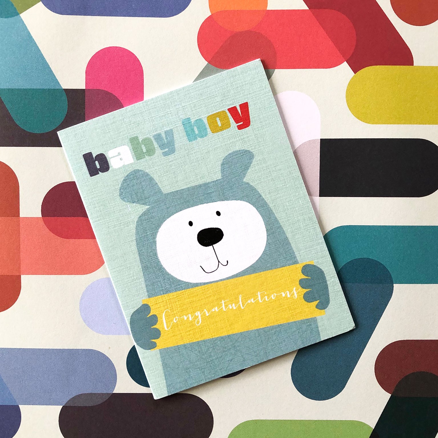 mini baby boy card