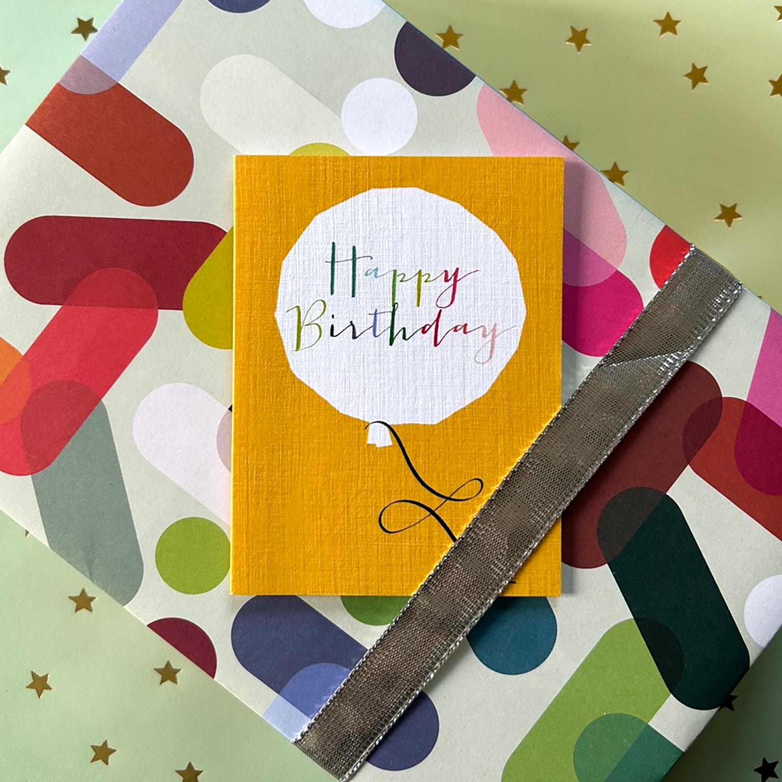 mini birthday balloon card