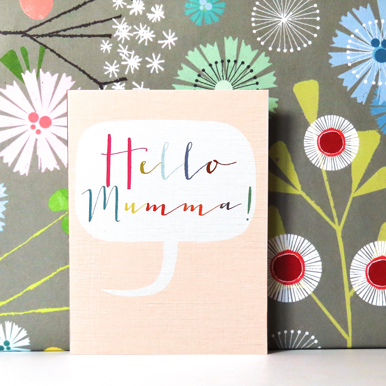 mini hello mumma card