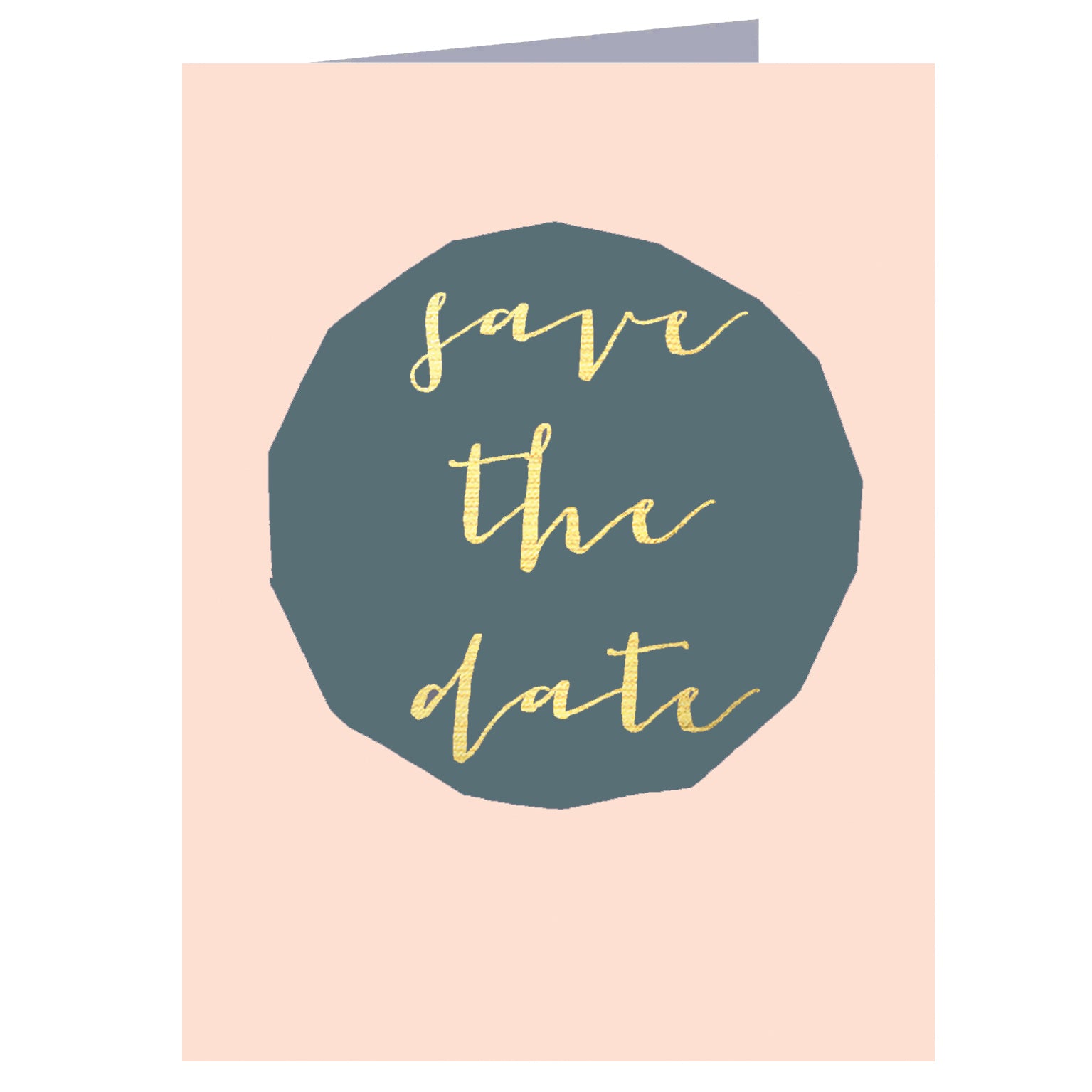 TW441 mini gold foiled save the date card