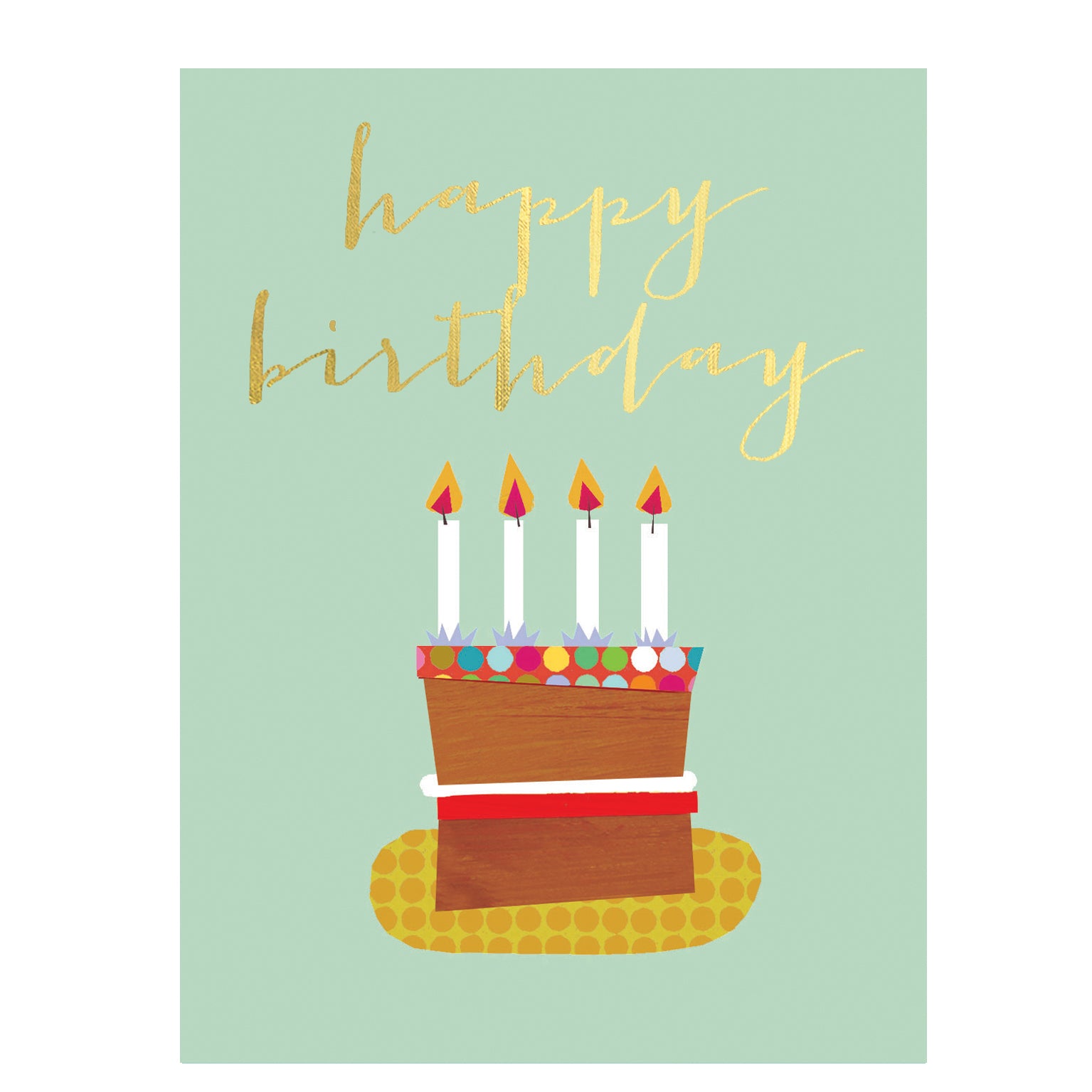 TW46 mini gold foiled birthday card