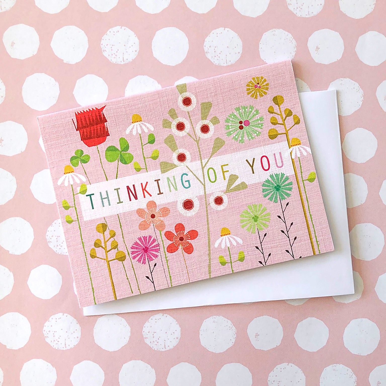 mini floral thinking of you card