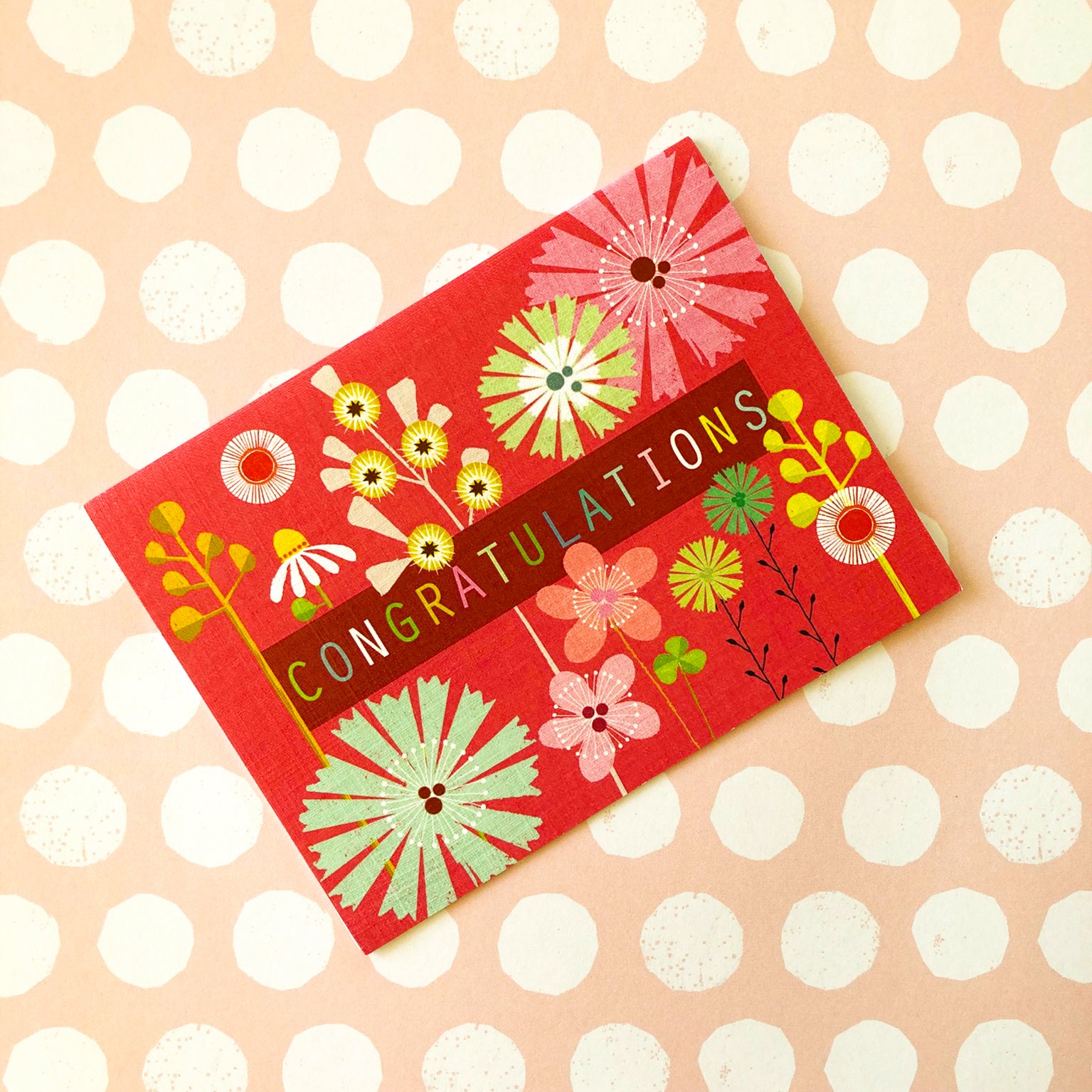 mini floral congratulations card