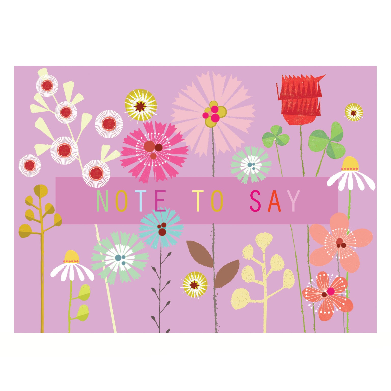 TW507 mini floral note to say card