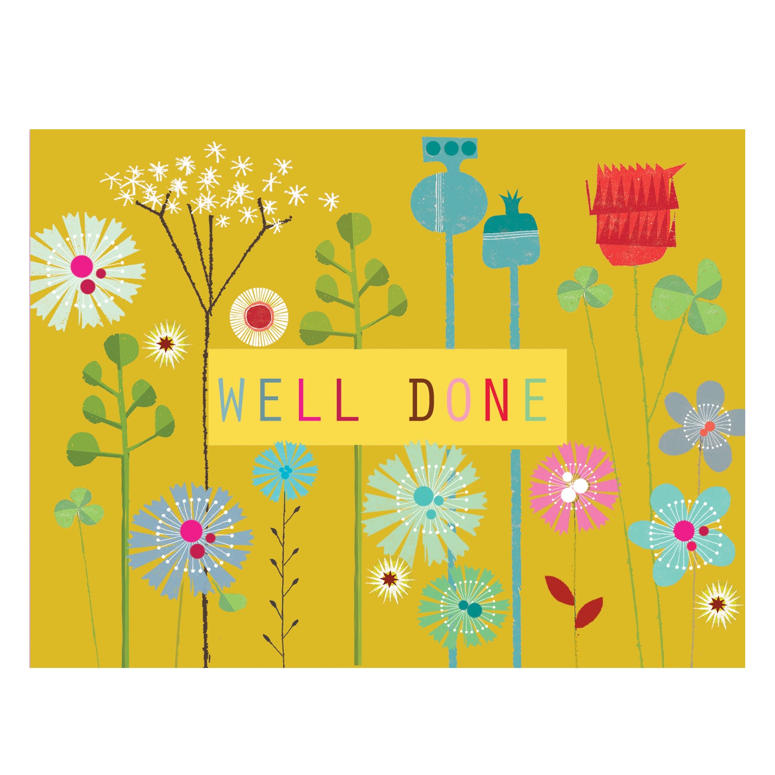 mini floral well done card