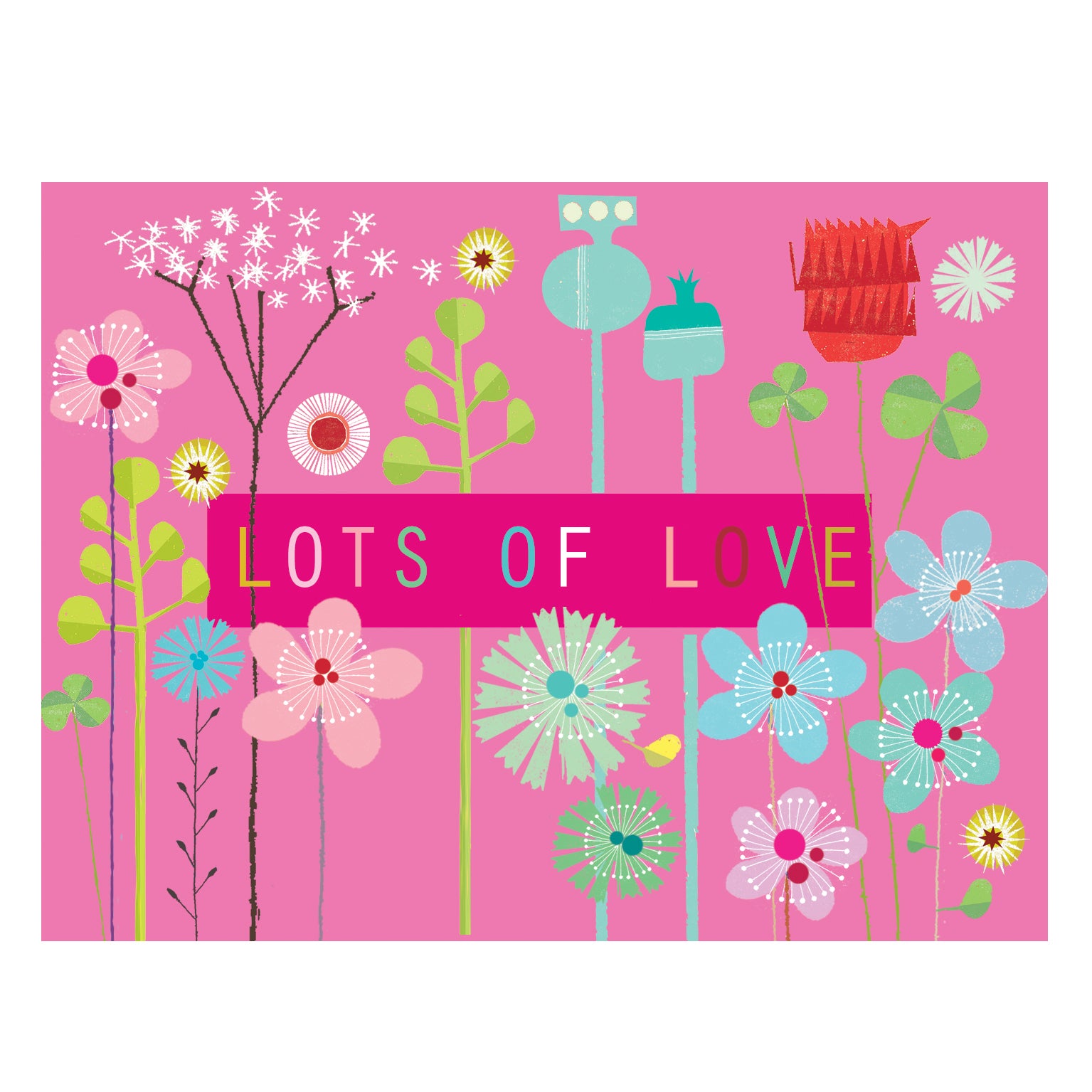 mini floral lots of love card