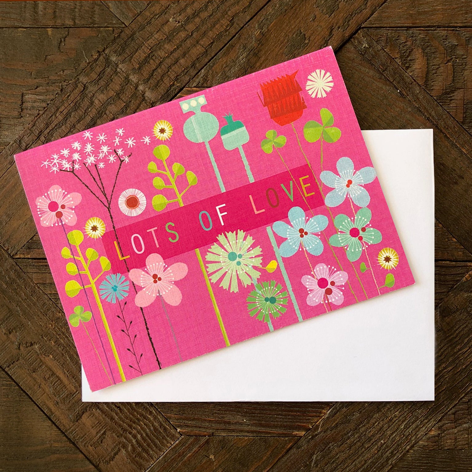 mini floral lots of love card