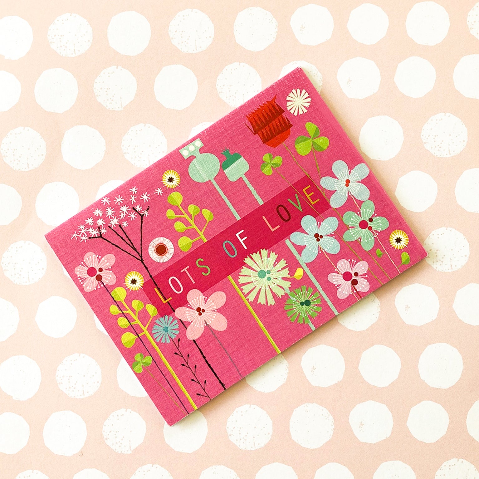 mini floral lots of love card