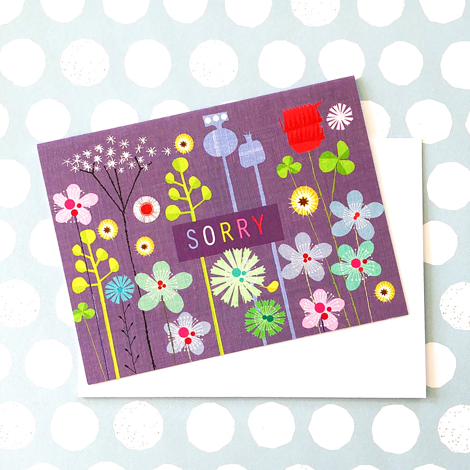 mini floral sorry card