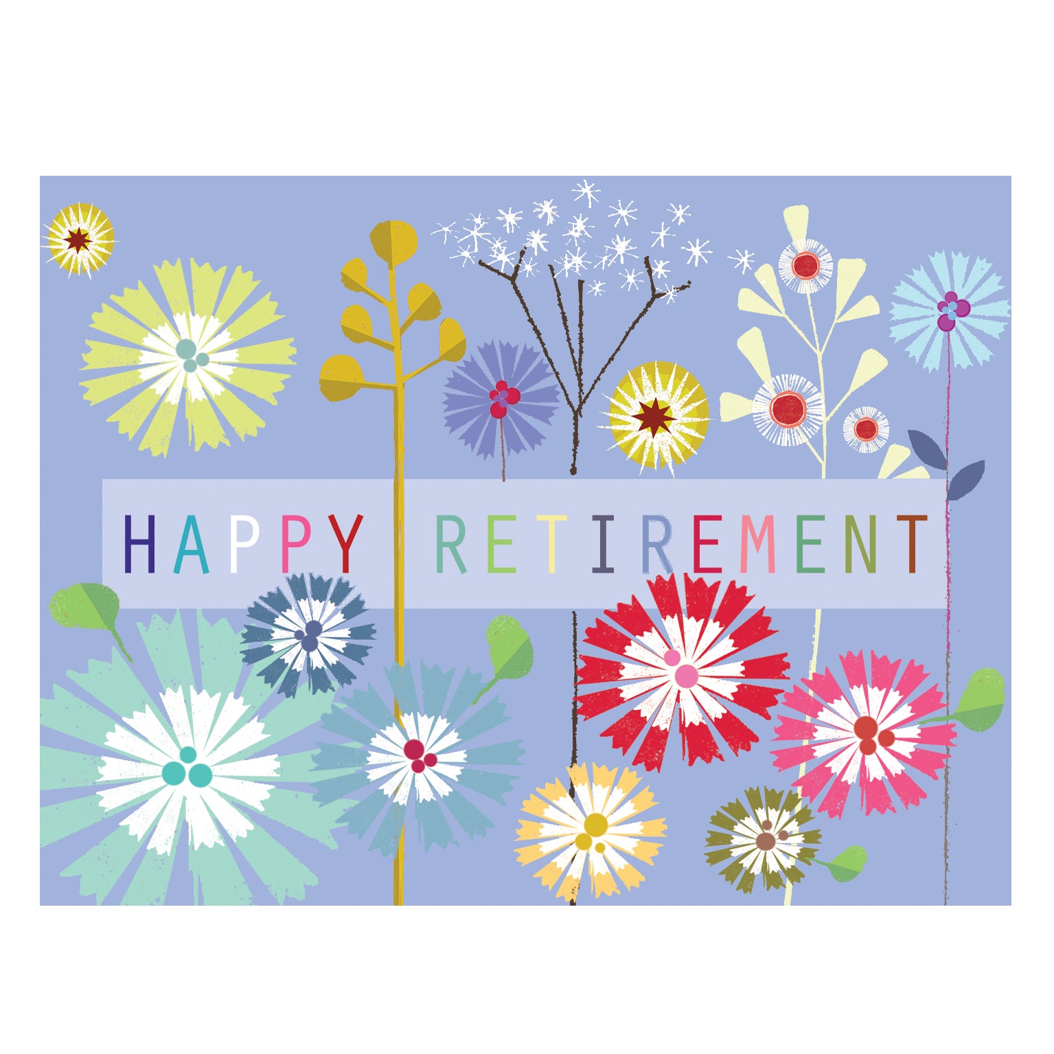 mini floral retirement card