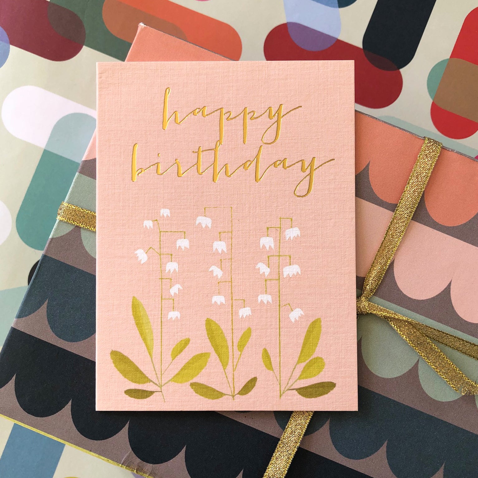 TW600 mini gold foiled birthday card