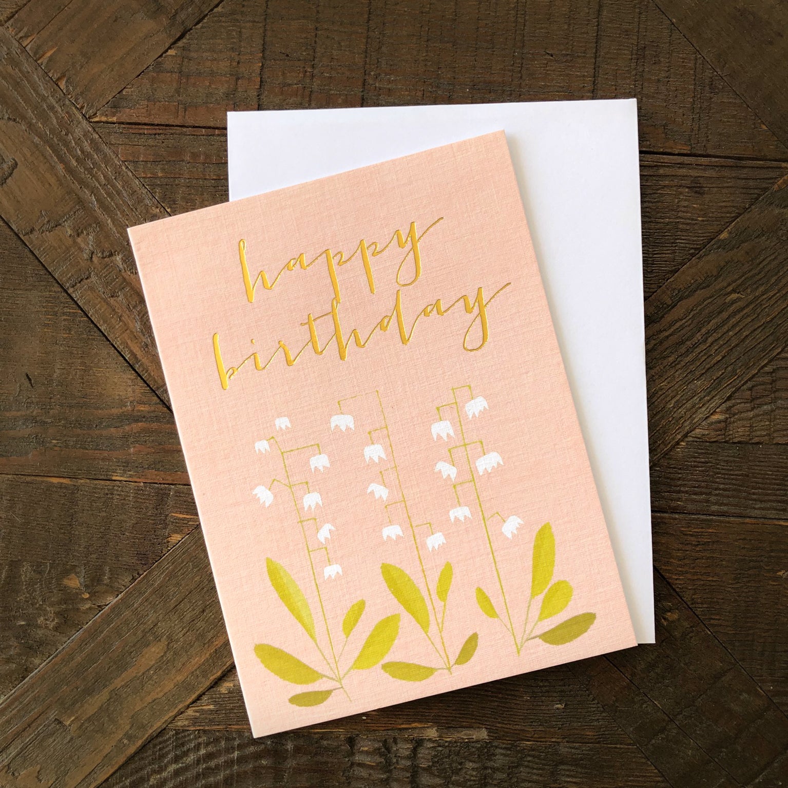 TW600 mini gold foiled birthday card