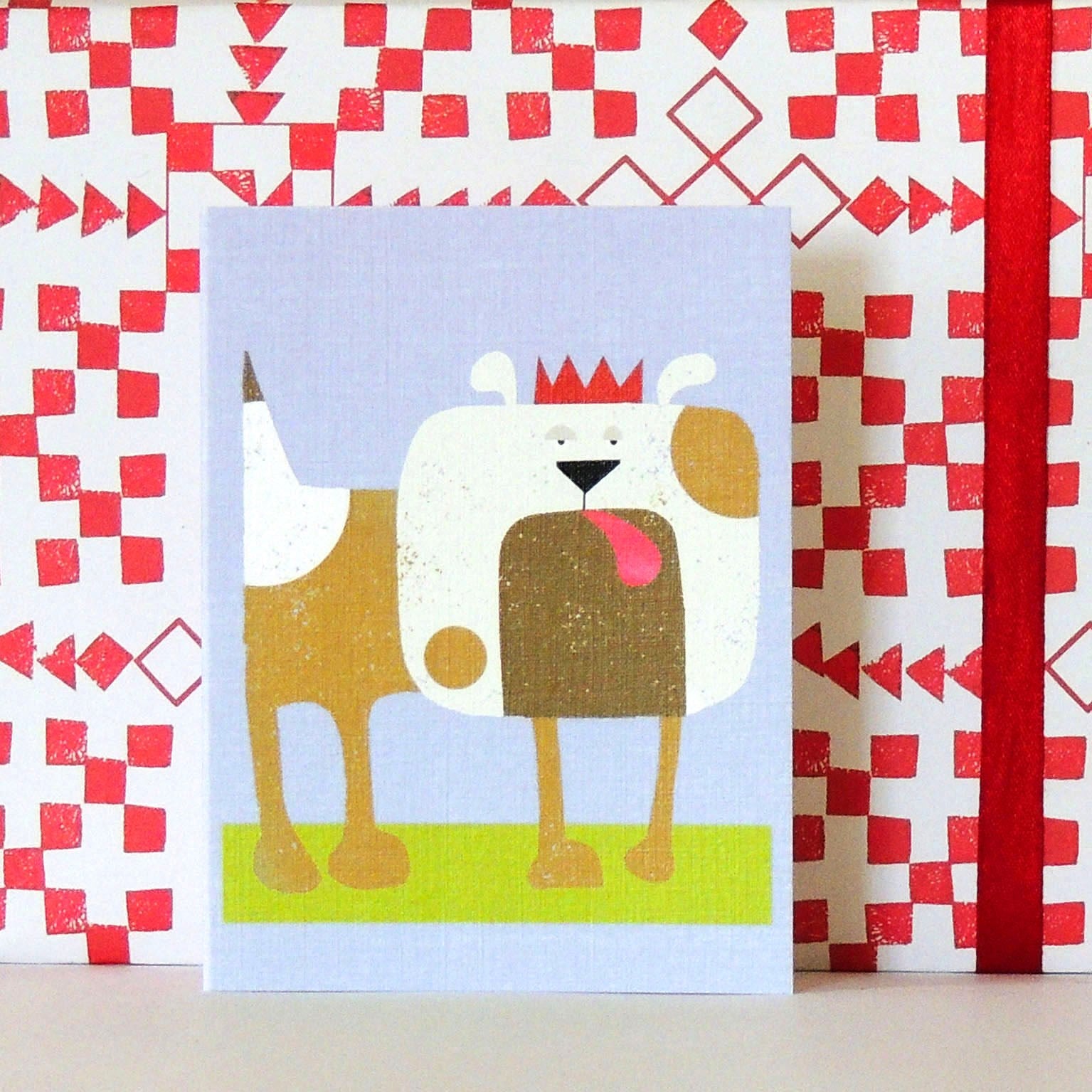 TW72 mini bulldog greetings card